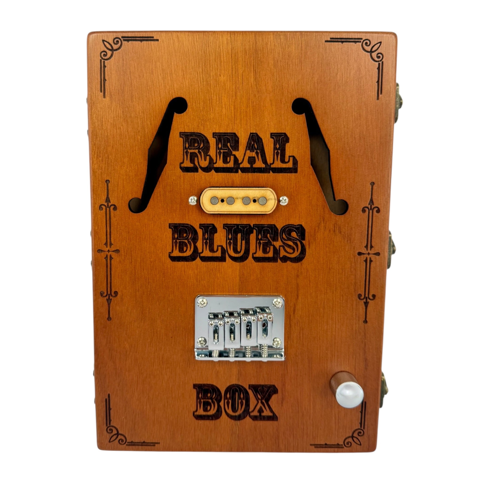 Haze "Blues" Mahogany Body 4-String Electric Cigar Box Guitar Complete DIY Kit - Passive Single Coil Pickup - X4