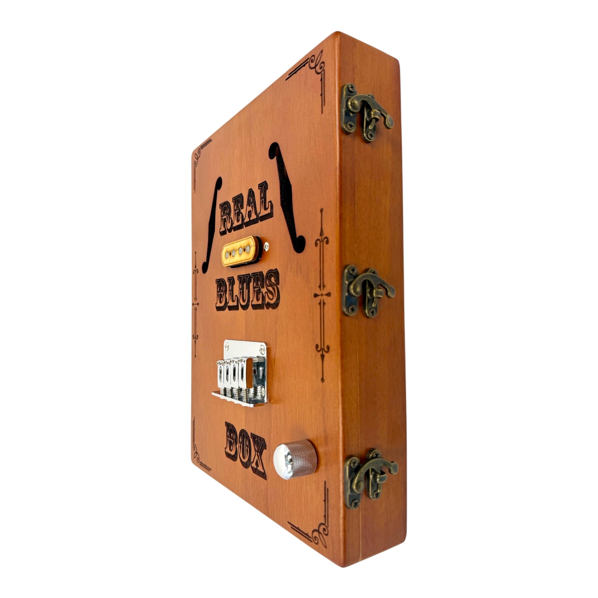 Haze "Blues" Mahogany Body 4-String Electric Cigar Box Guitar Complete DIY Kit - Passive Single Coil Pickup - X4