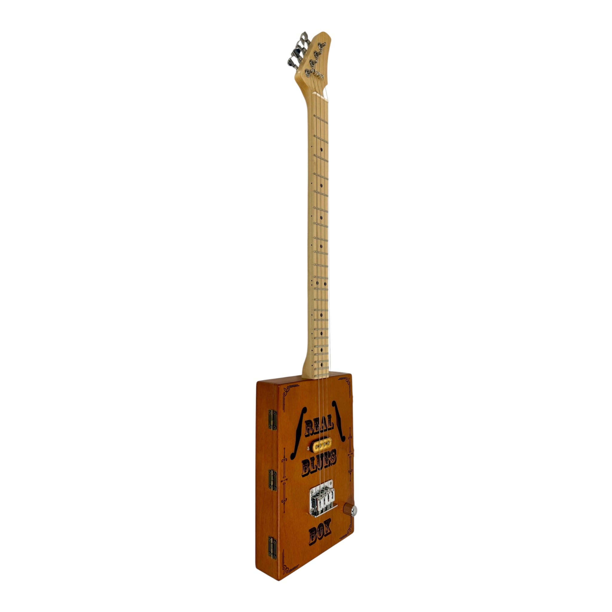 Haze "Blues" Mahogany Body 4-String Electric Cigar Box Guitar Complete DIY Kit - Passive Single Coil Pickup - X4