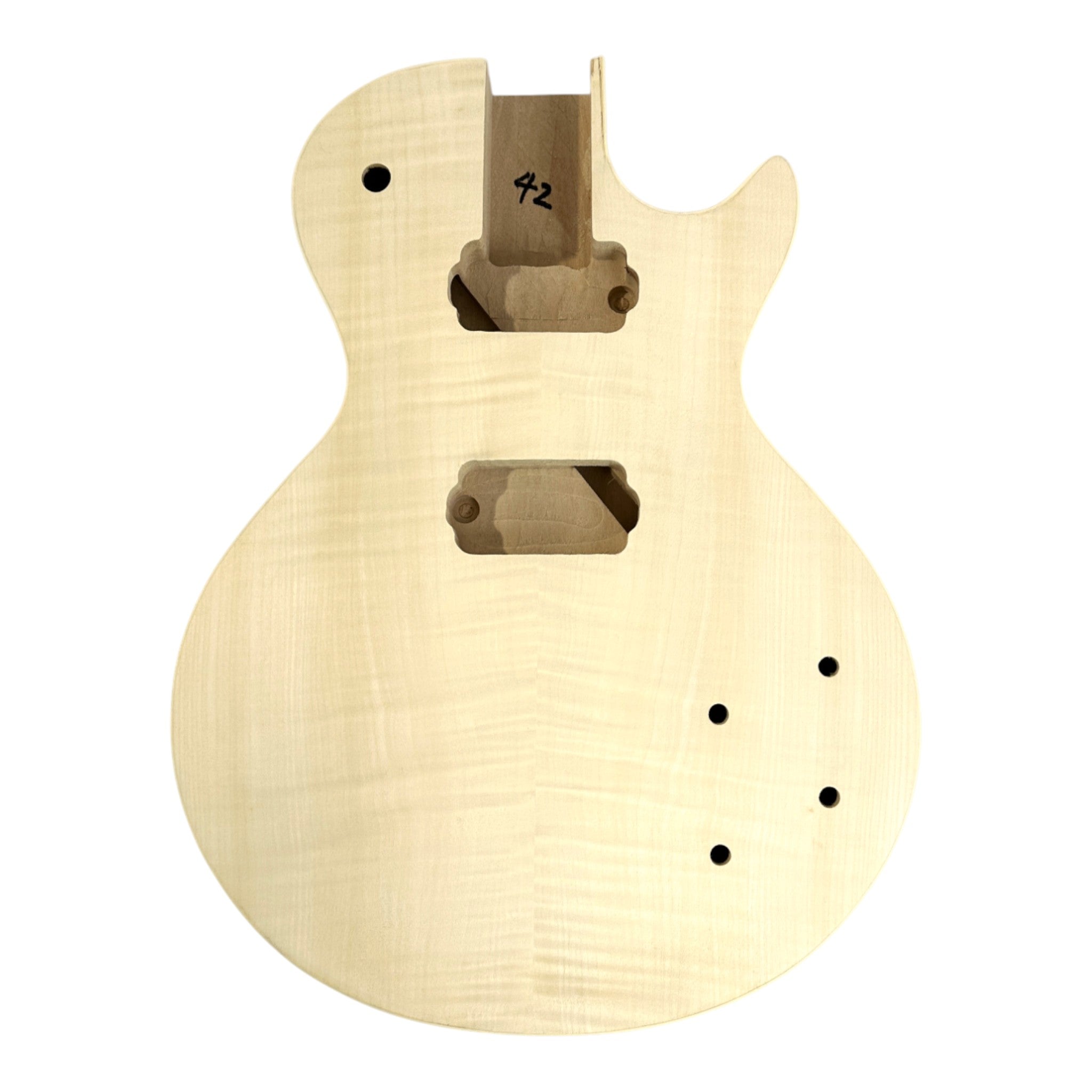 HSLPP19380BDIY Solid Basswood Body Maple Set-Neck HLP H-H Electric Guitar DIY Kit -Complete No-Soldering w/ IvoryTrims & Chrome Hardware