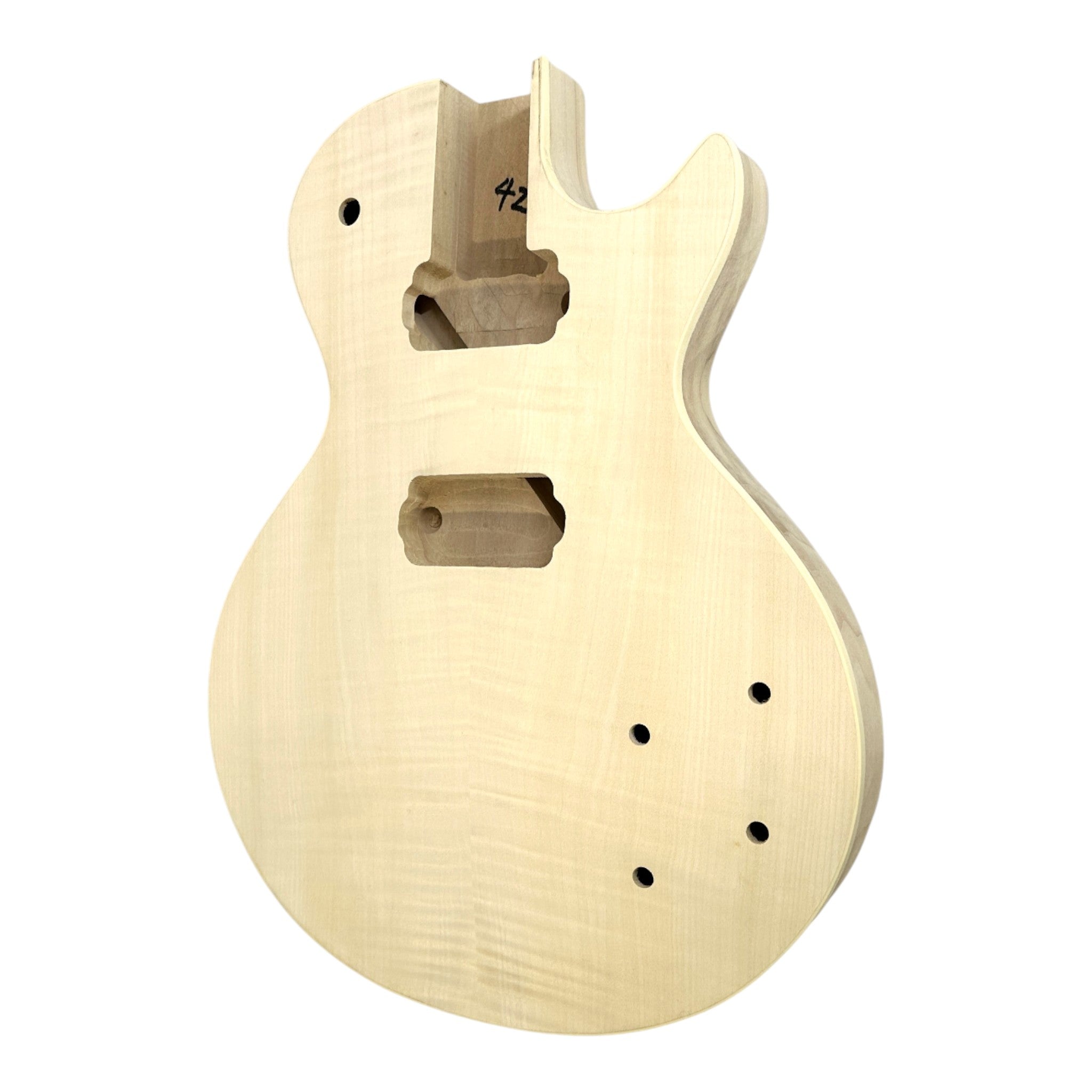 HSLPP19380BDIY Solid Basswood Body Maple Set-Neck HLP H-H Electric Guitar DIY Kit -Complete No-Soldering w/ IvoryTrims & Chrome Hardware