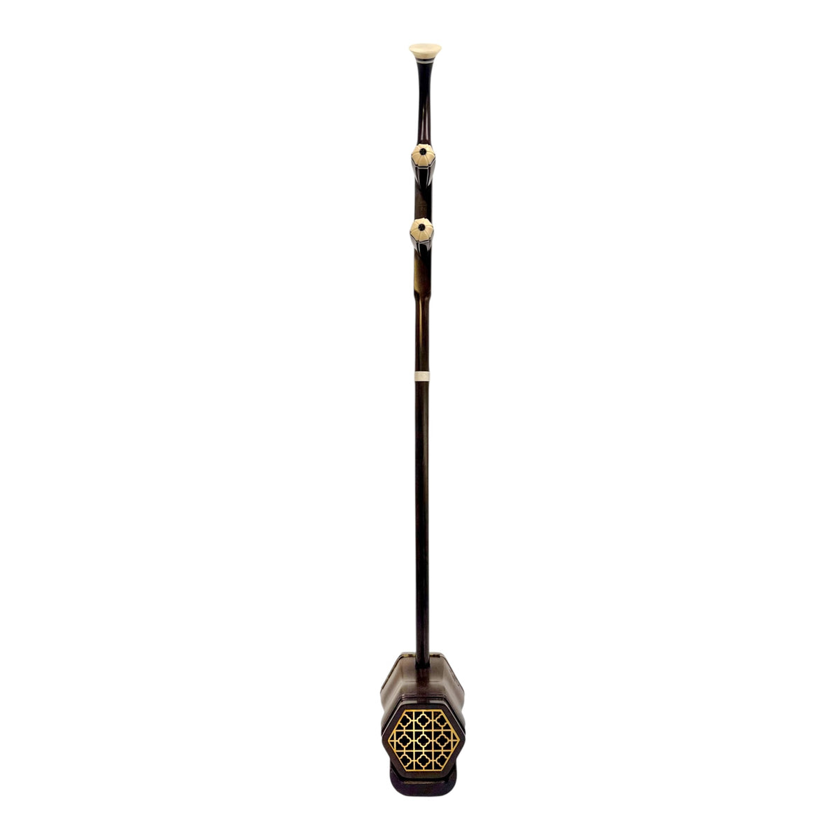Hua Yin 华音 HY132G6 “Moon Crescent” Cheng Guibao Erhu with Dark Coffee Finish - Premium Travel Hard Case - Intermediate Series