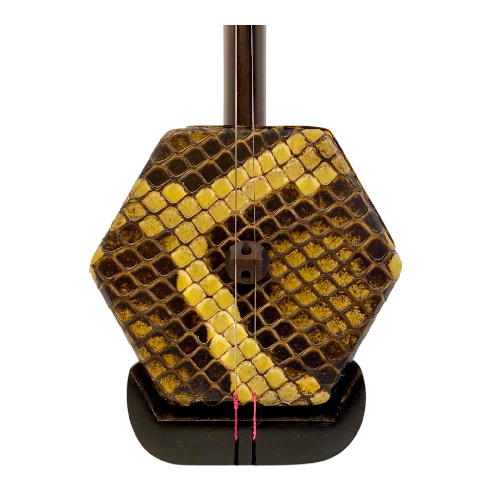 Hua Yin HY132S “Sacred Lotus” Ebony Erhu with Silver Inlay - Premium Travel Hard Case - Professional Series