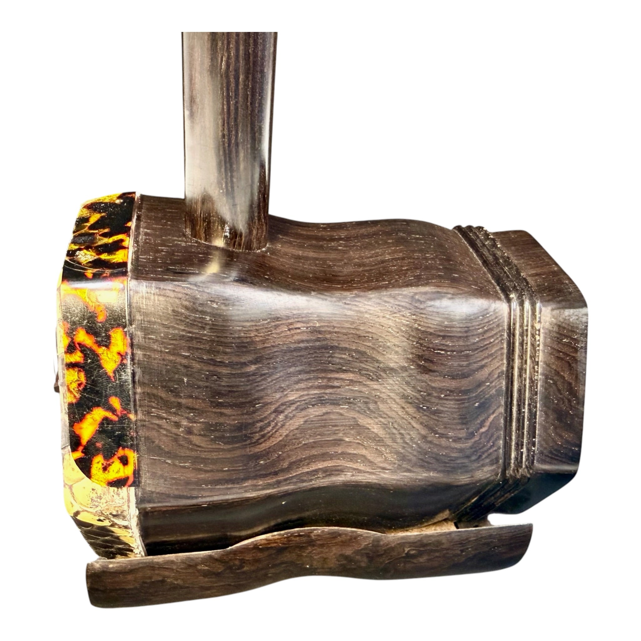 Hua Yin HY132S “Sacred Lotus” Ebony Erhu with Silver Inlay - Premium Travel Hard Case - Professional Series