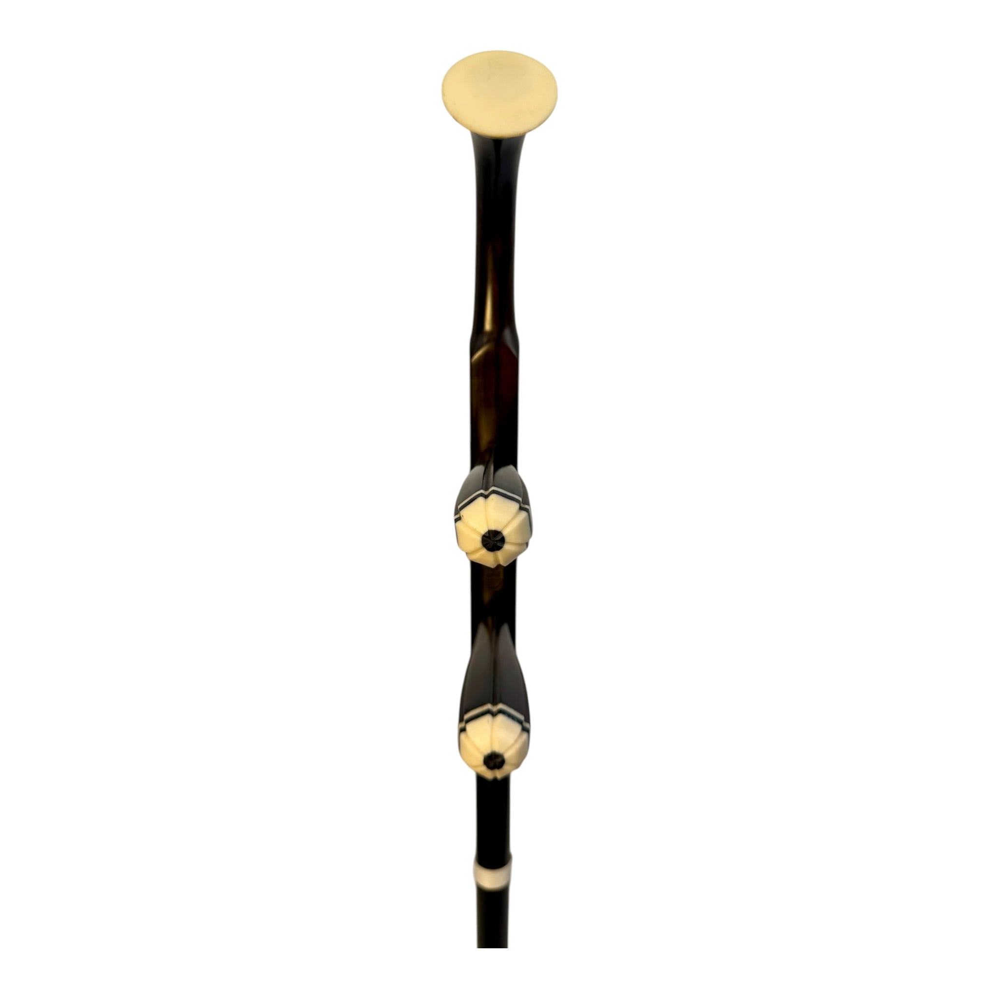 Hua Yin HY132S “Sacred Lotus” Ebony Erhu with Silver Inlay - Premium Travel Hard Case - Professional Series
