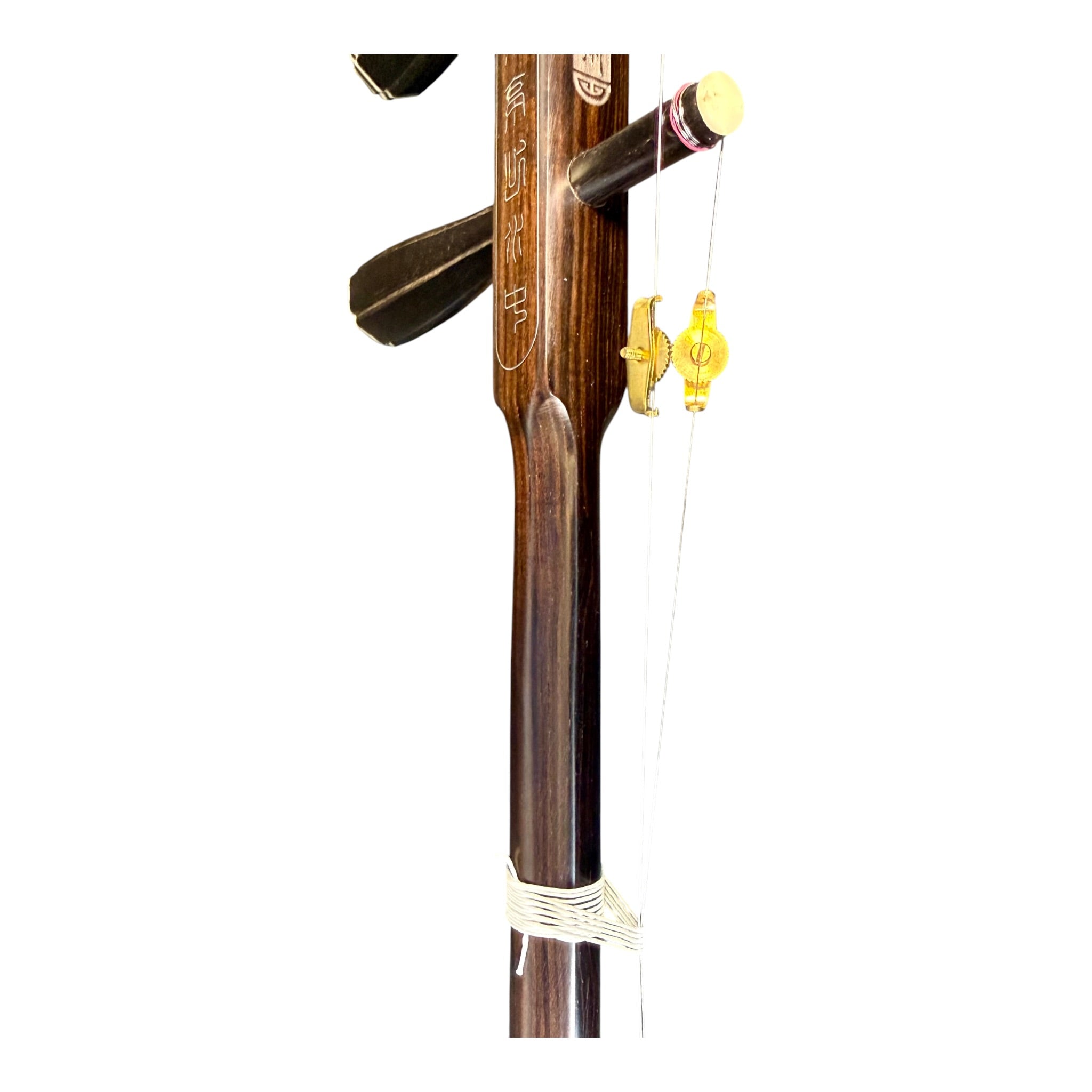 Hua Yin HY132S “Sacred Lotus” Ebony Erhu with Silver Inlay - Premium Travel Hard Case - Professional Series