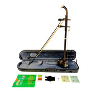 Hua Yin HY132S “Sacred Lotus” Ebony Erhu with Silver Inlay - Premium Travel Hard Case - Professional Series