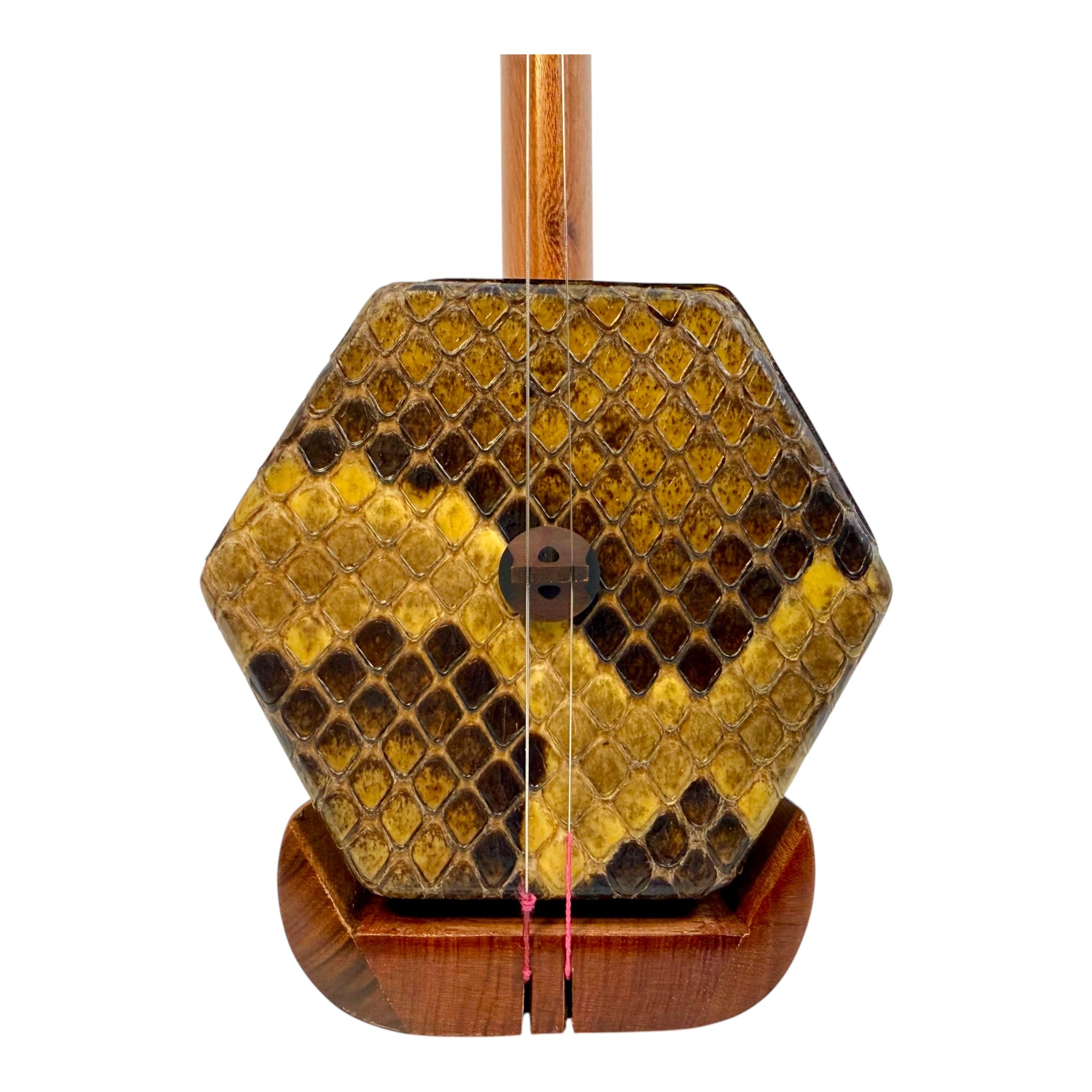 Hua Yin 华音 HY133 “Golden Crescent” Burmese Huanghuali Erhu in Natural Rosewood Finish - Premium Travel Hard Case - Intermediate Series