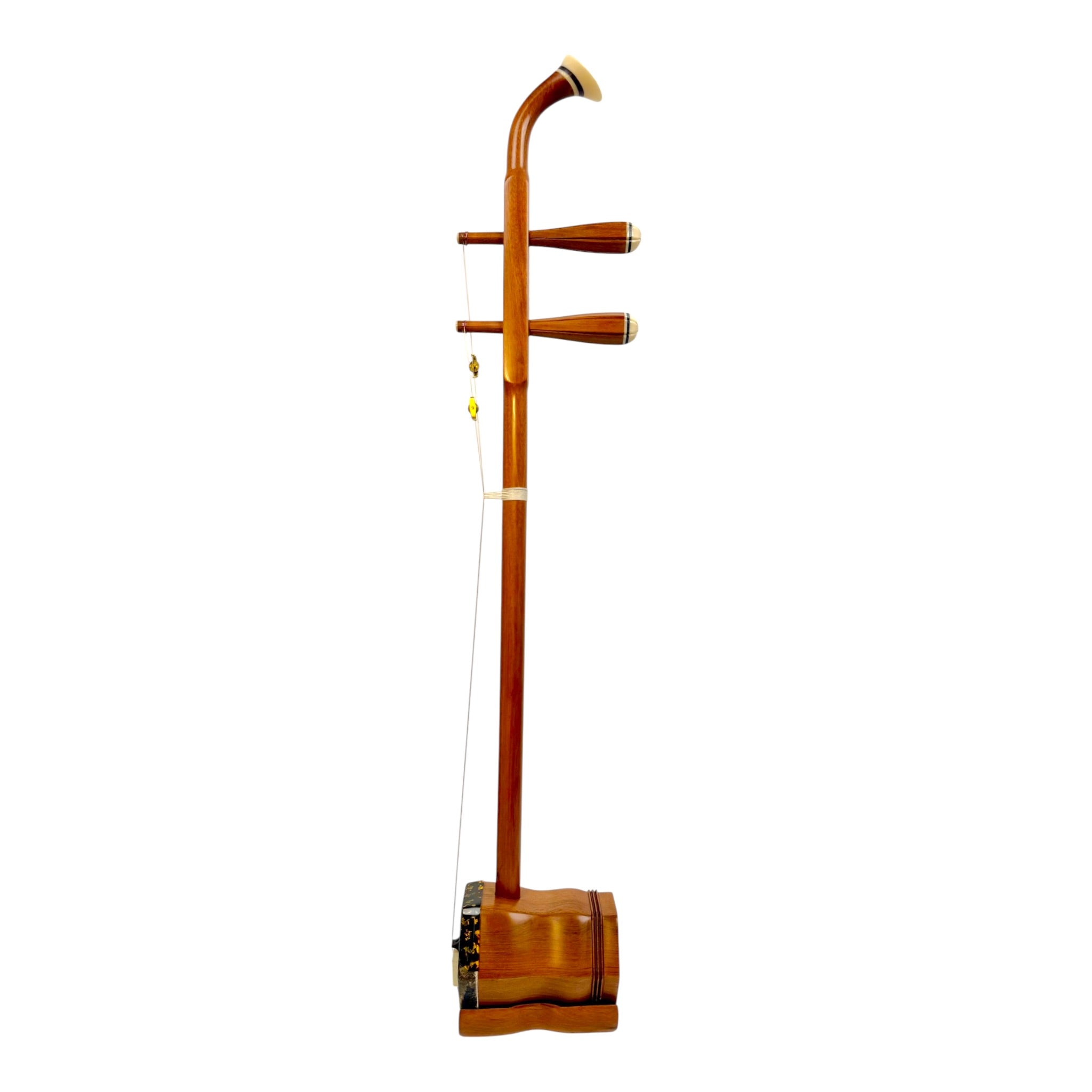 Hua Yin 华音 HY133 “Golden Crescent” Burmese Huanghuali Erhu in Natural Rosewood Finish - Premium Travel Hard Case - Intermediate Series