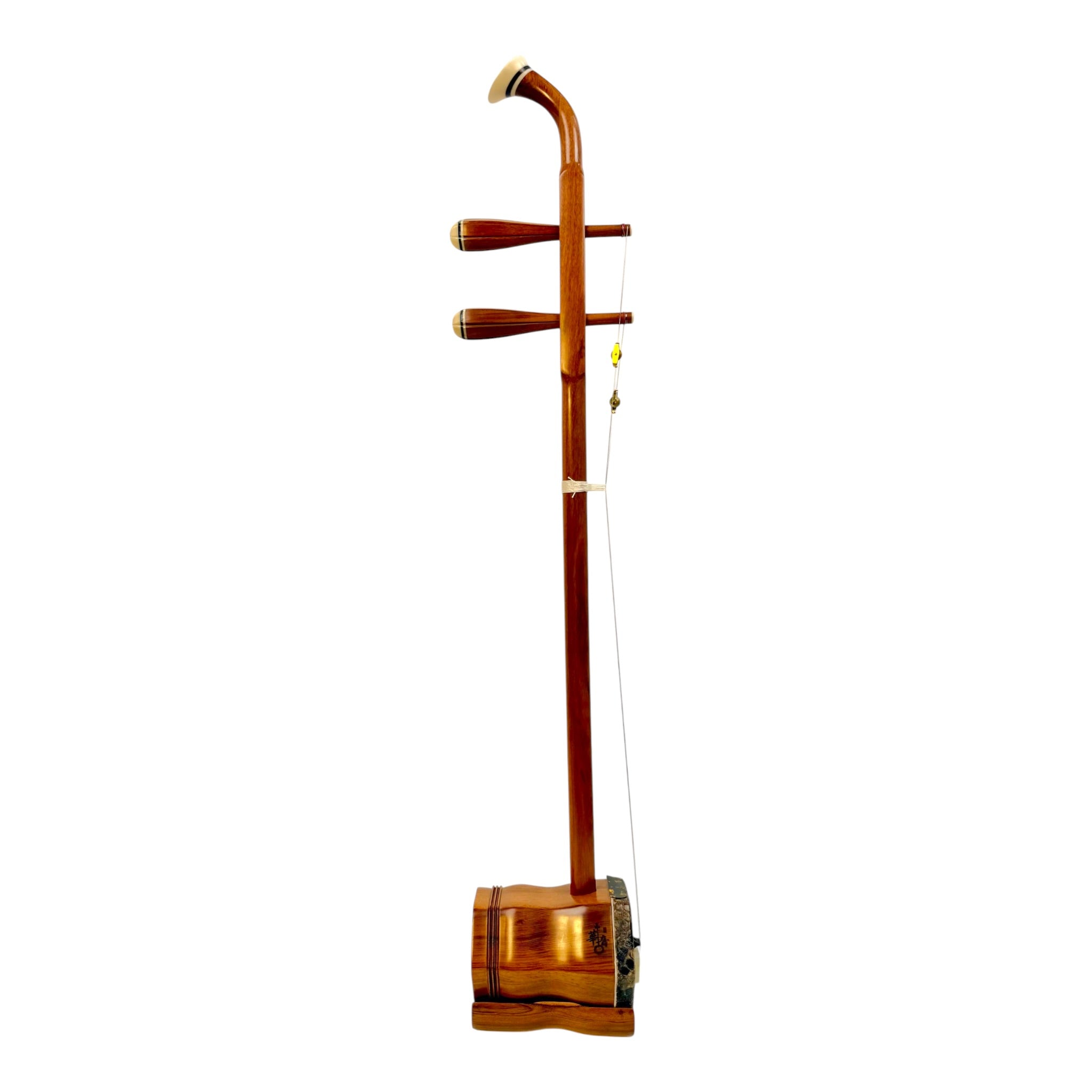 Hua Yin 华音 HY133 “Golden Crescent” Burmese Huanghuali Erhu in Natural Rosewood Finish - Premium Travel Hard Case - Intermediate Series