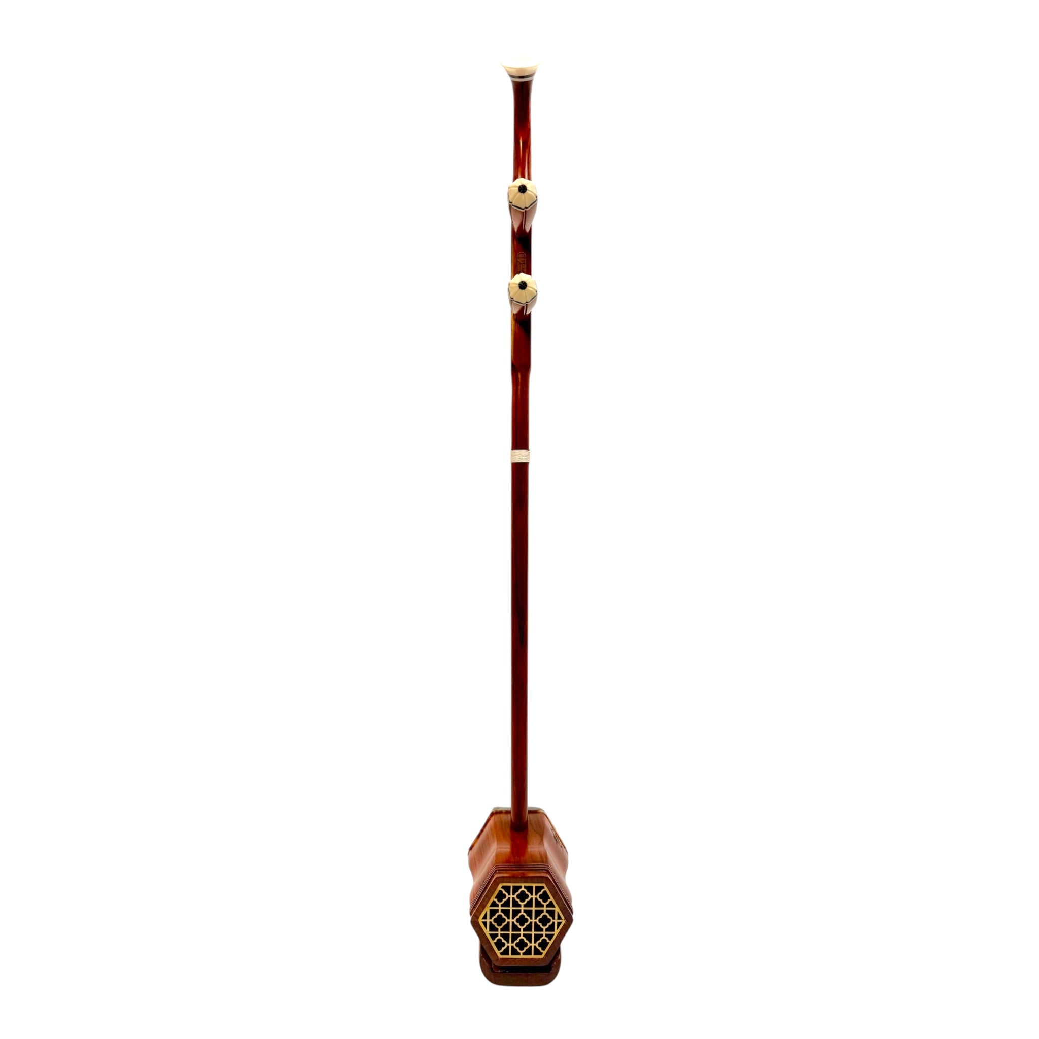Hua Yin HYT822 African Rosewood Erhu with Carved Bone Inlays - Student Series