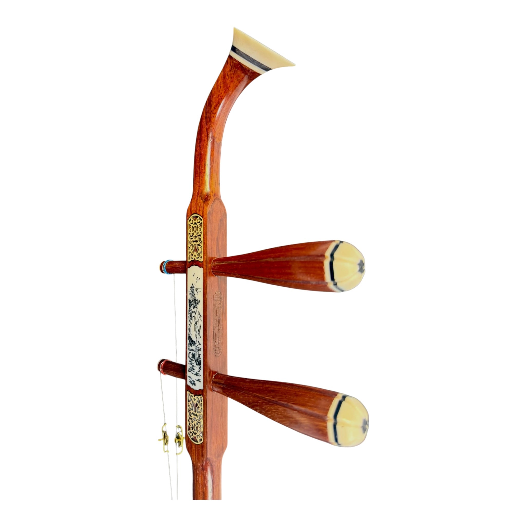 Hua Yin HYT822 African Rosewood Erhu with Carved Bone Inlays - Student Series