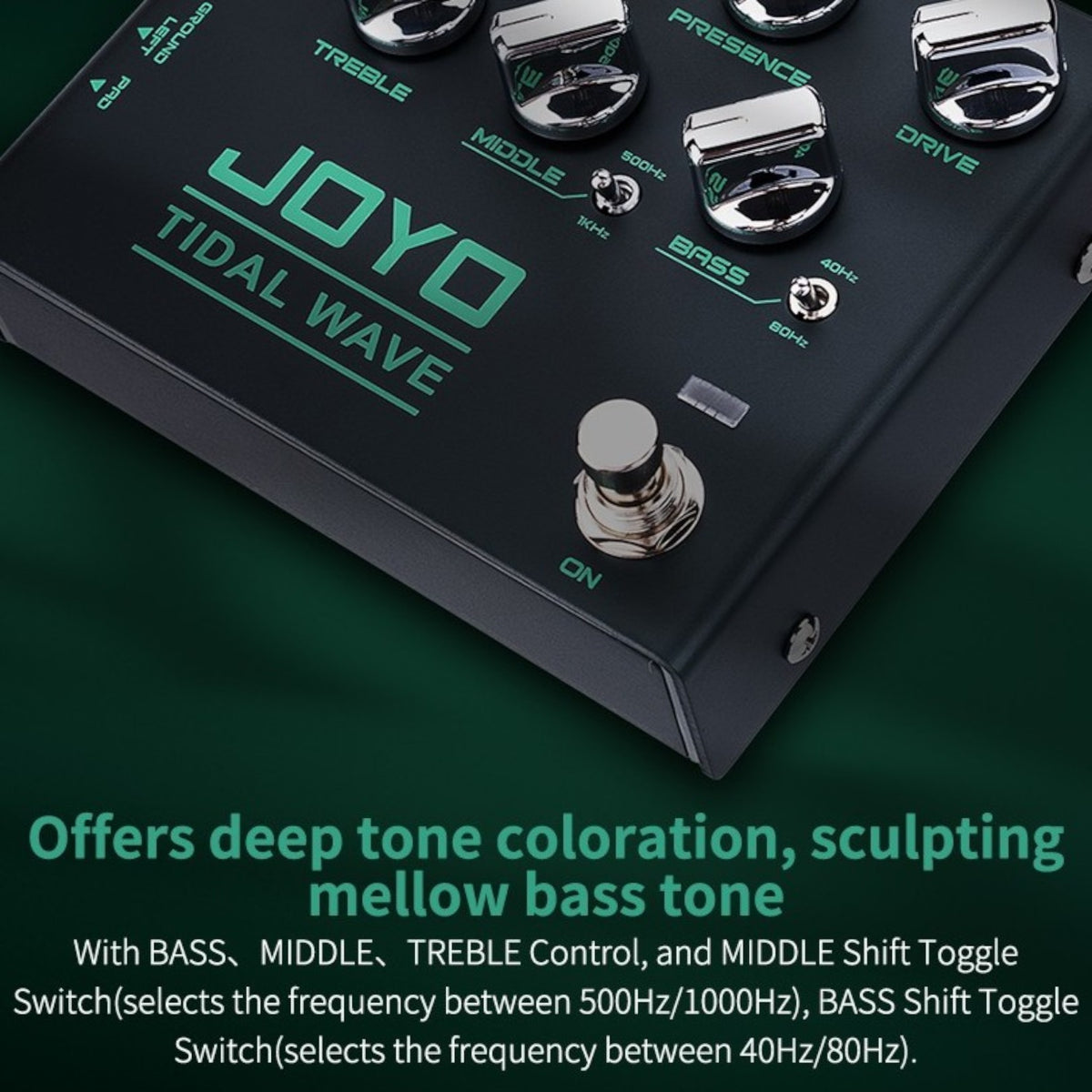 (PREORDER : EST LATE SEPT 2026) Joyo R30 "Tidal Wave" Bass Preamp & DI Pedal for 90's Bass Tone