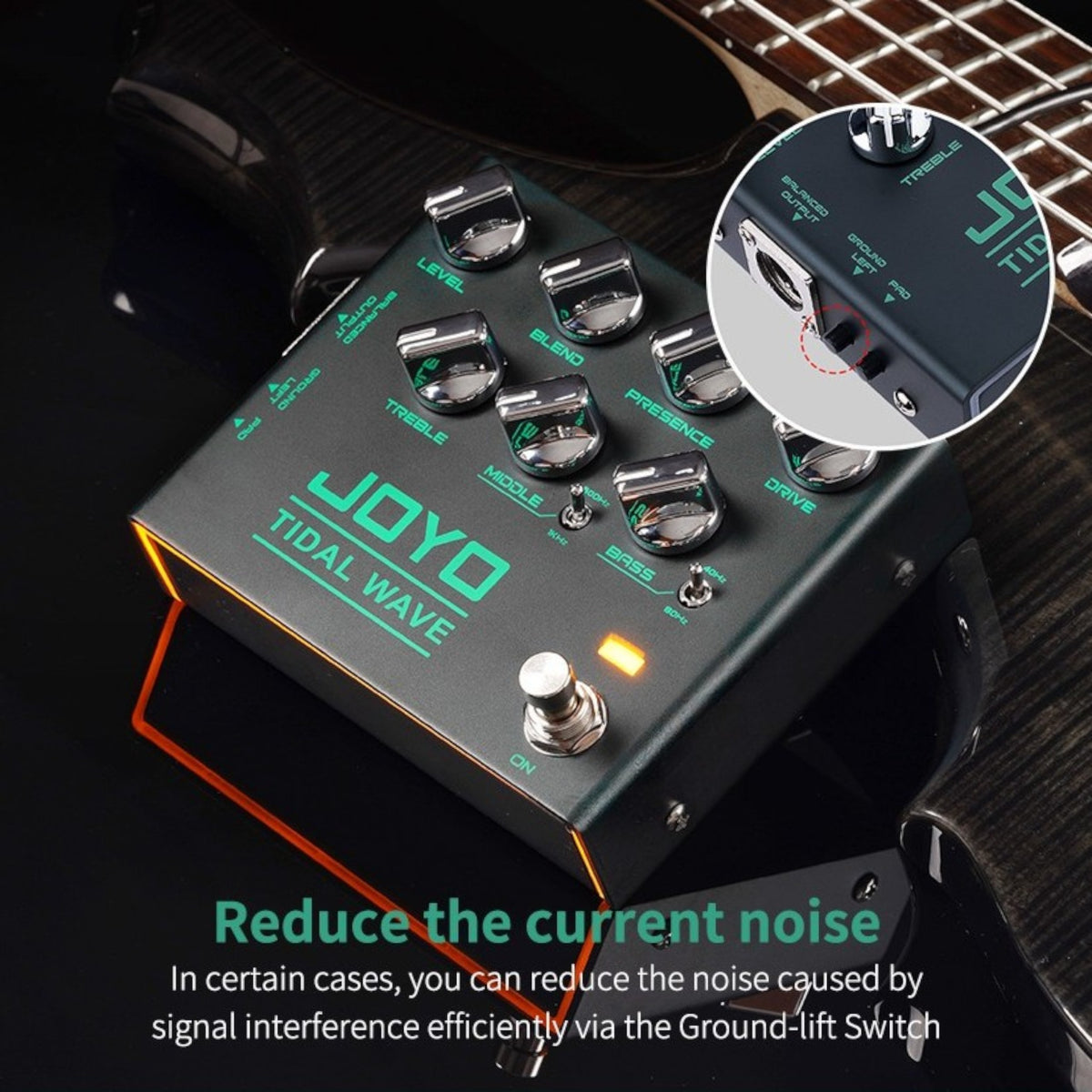 (PREORDER : EST LATE SEPT 2026) Joyo R30 "Tidal Wave" Bass Preamp & DI Pedal for 90's Bass Tone