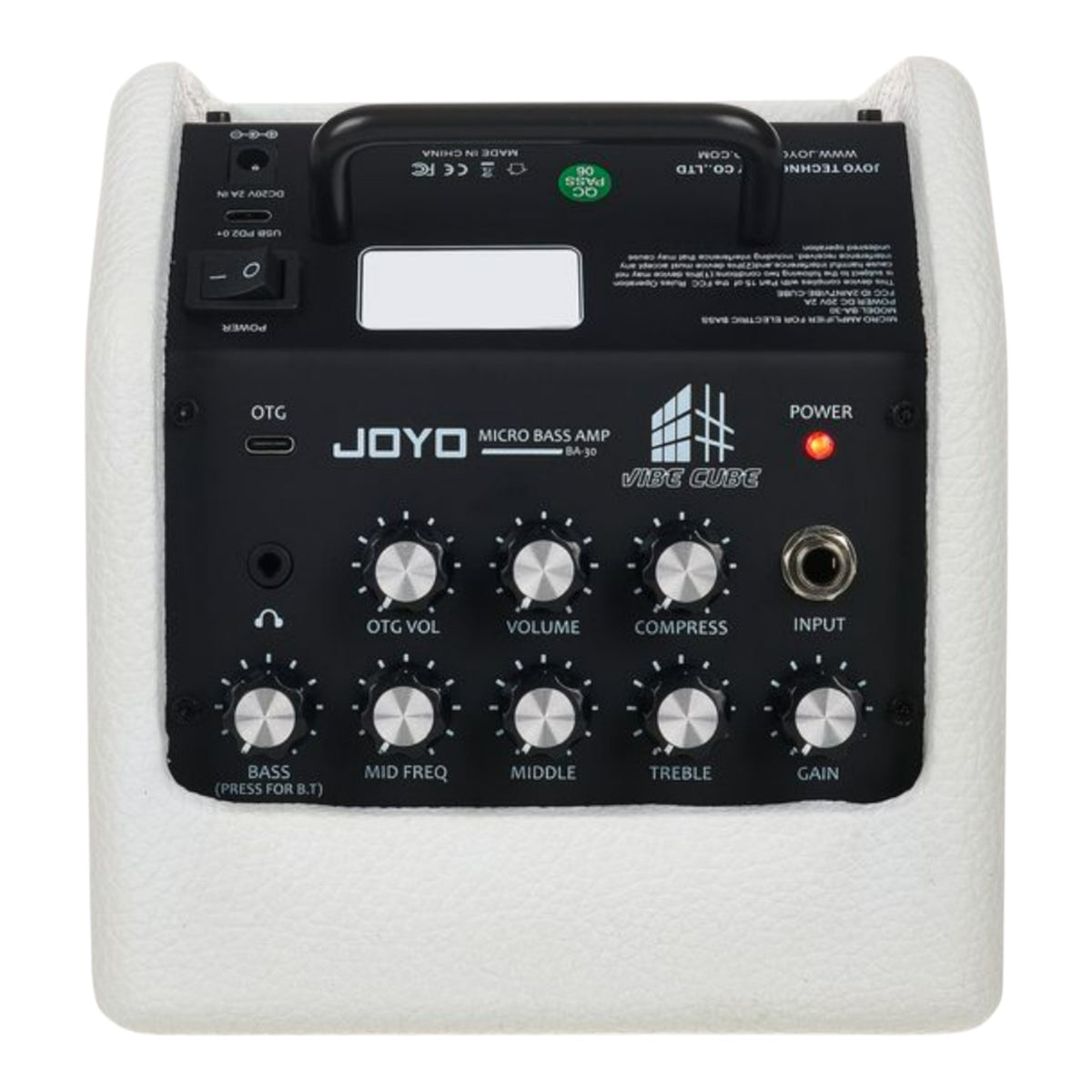 (PREORDER : EST LATE SEPT 2026) Joyo BA30 "Vibe Cube" Lightweight Rechargable 30W Multifunctional Mini Bass Amplifier w/ Bluetooth & OTG