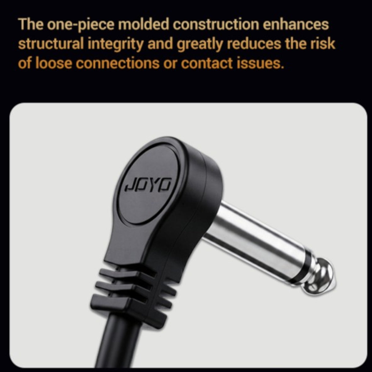 (PREORDER : EST. LATE SEPT 2026) Joyo CM29 Flat Profile OFC Pedal Patch Cable in Black - 5 Pack