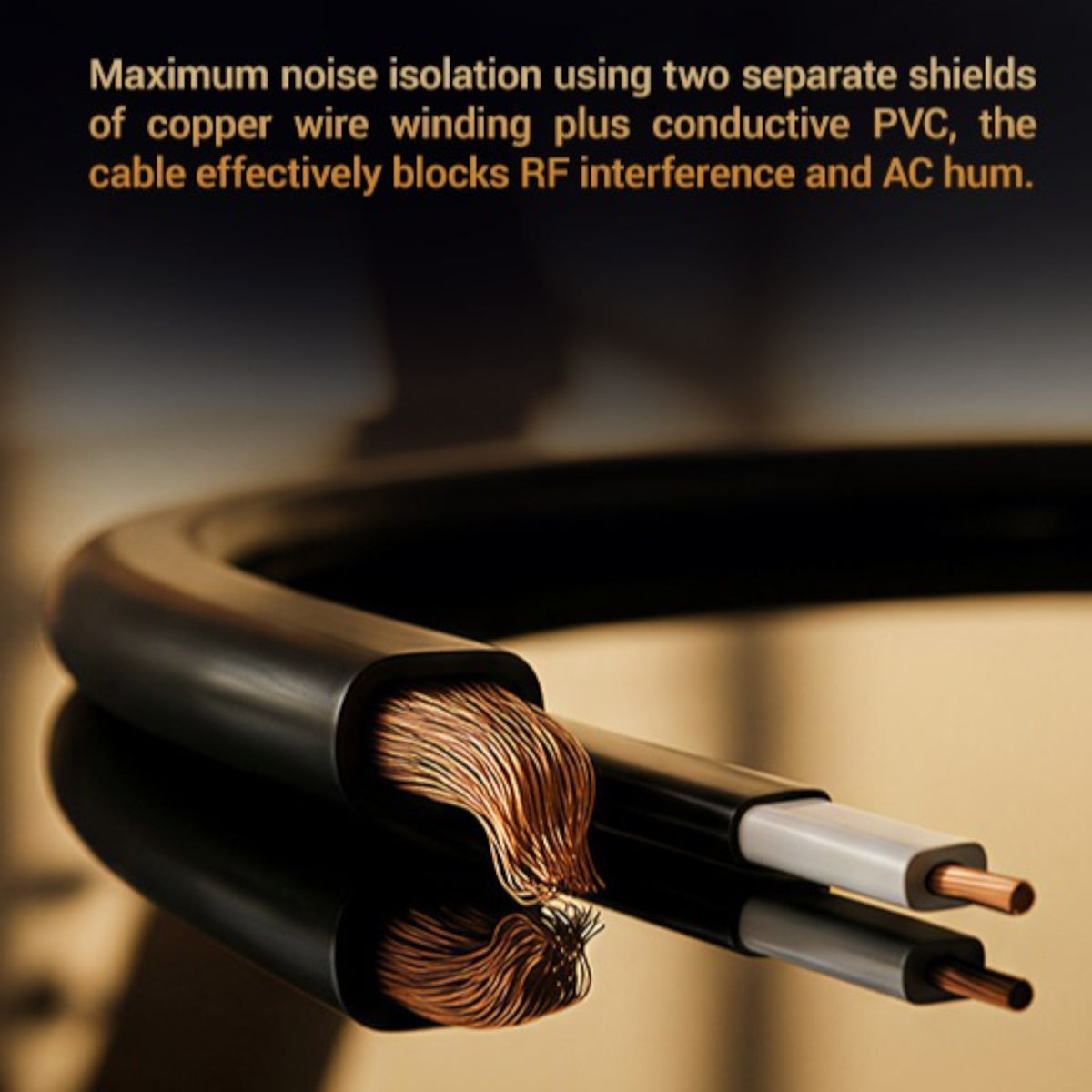 (PREORDER : EST. LATE SEPT 2026) Joyo CM29 Flat Profile OFC Pedal Patch Cable in Black - 5 Pack