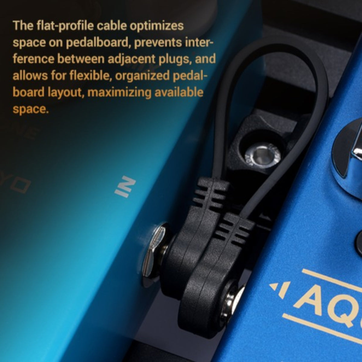 (PREORDER : EST. LATE SEPT 2026) Joyo CM29 Flat Profile OFC Pedal Patch Cable in Black - 5 Pack