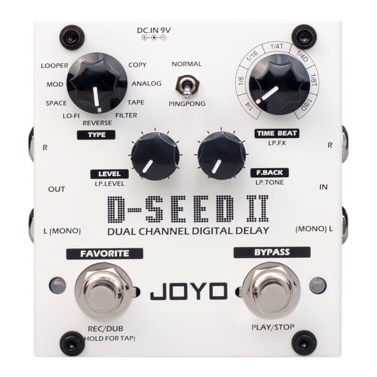 (PREORDER : EST LATE SEPT 2026) Joyo DSEEDII Dual Channel Digital Delay Effect Guitar Pedal w/ Built-In Looper