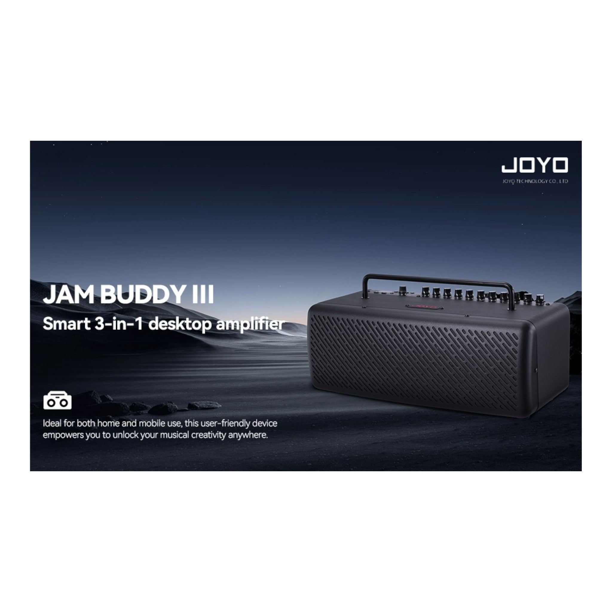 Joyo JAM BUDDY III Smart Rechargable 3-in-1 Multi-Effect Modelling Combo Guitar Stereo Amplifier w/ Bluetooth Playback & USB OTG