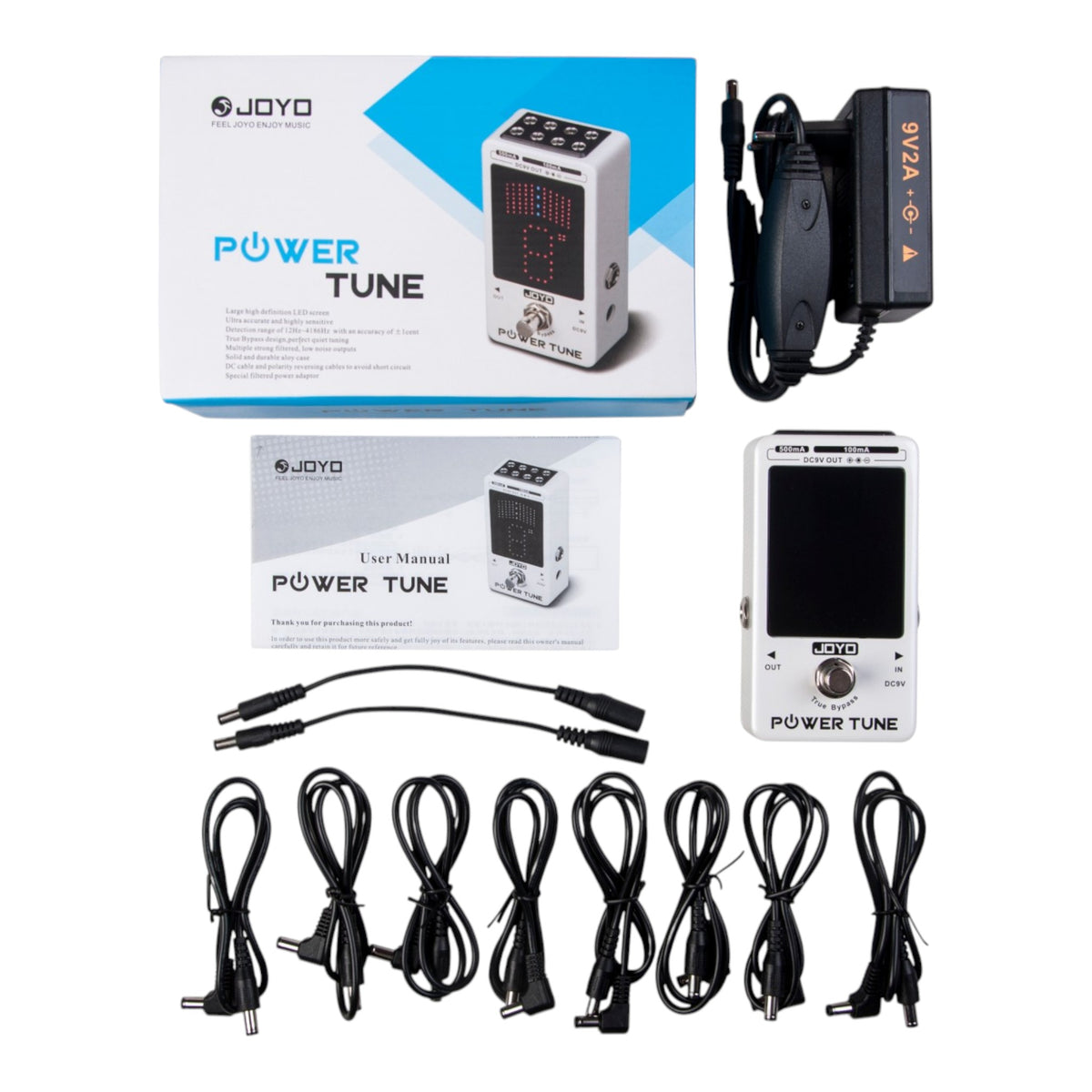 (PREORDER : EST LATE SEPT 2026) Joyo JF18R "Power Tune" Low-Noise Isolated DC 9V Power Supply & Chromatic Tuner Pedal
