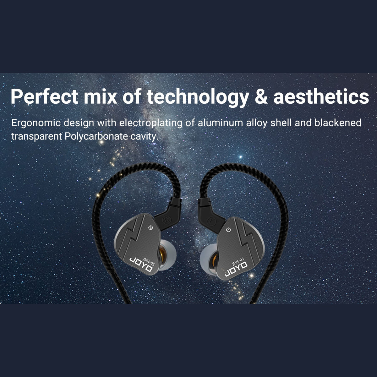 (PREORDER : EST LATE SEPT 2026) Joyo JMH05 Professional Hybrid In-Ear Monitor Headphones w/ Balanced Armature & Dynamic Driver