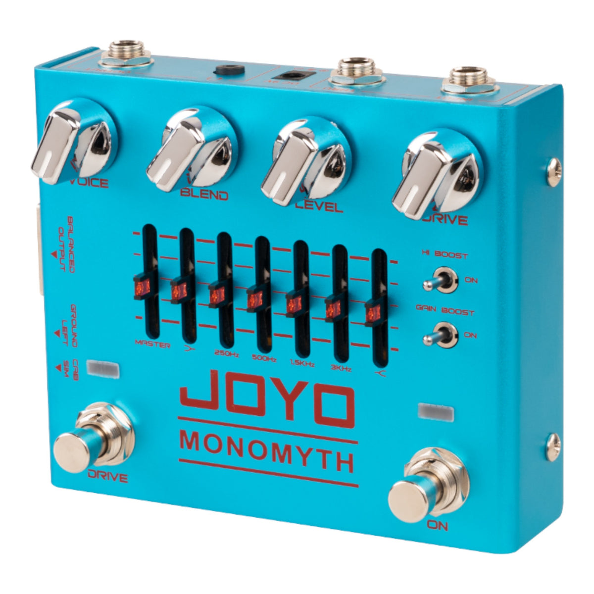 Joyo R26 "Monomyth" Dual Channel 6-Band EQ Bass Preamp & DI Pedal w/ Overdrive