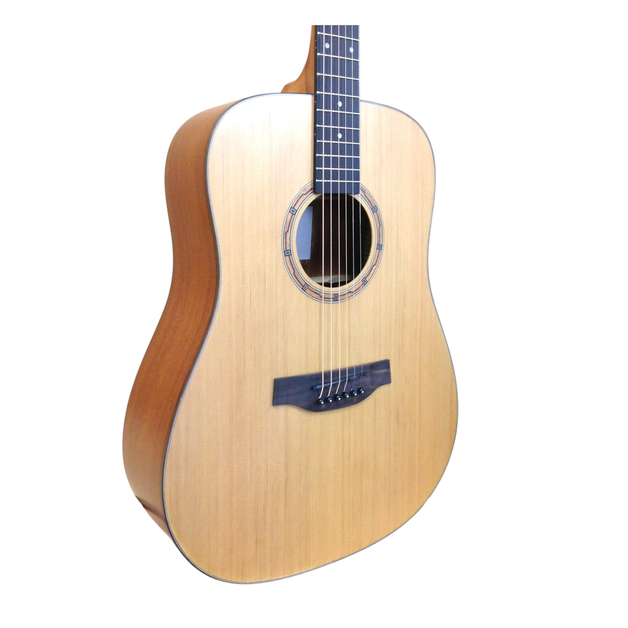 Klema K100DC Solid Canadian Cedar Top Mahogany Body Dreadnought Cutaway Acoustic Guitar - Natural