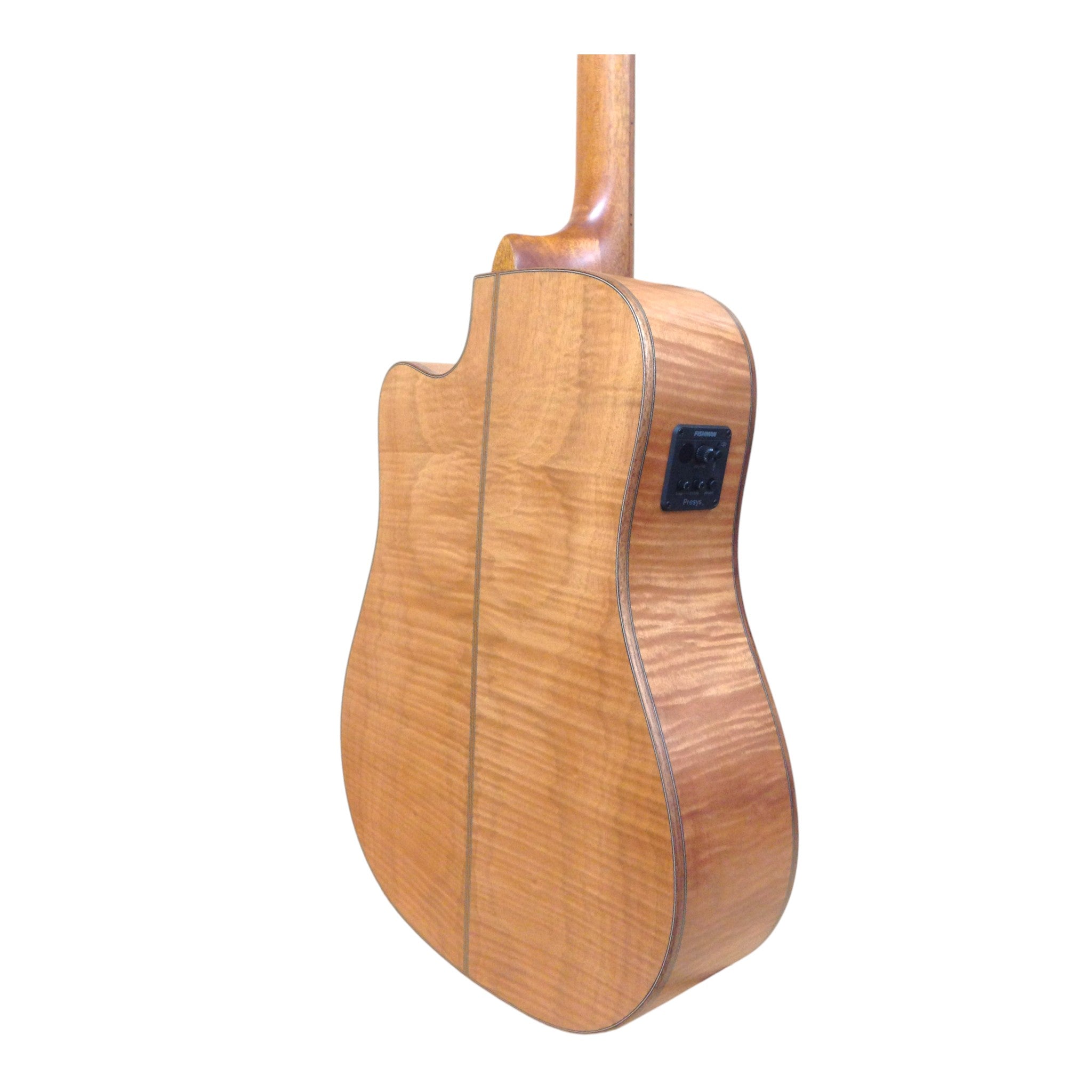 Klema K200DCCE Solid Canadian Cedar Top Flamed Maple Body Dreadnought Cutaway Acoustic Guitar - Natural