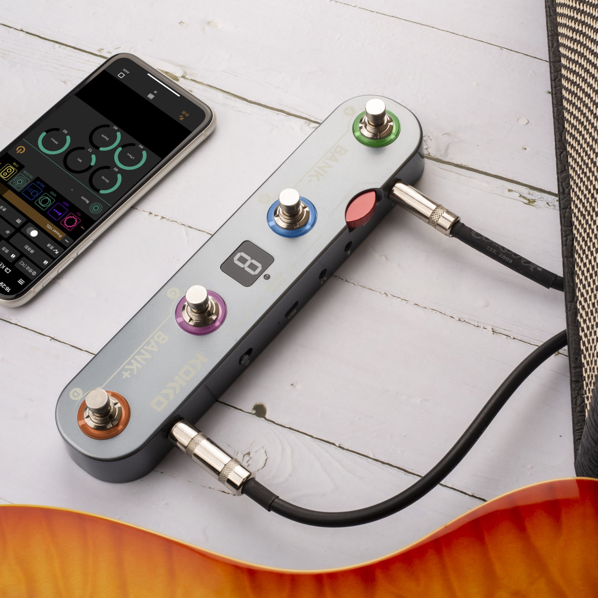 (PREORDER: MID OCT 2026) Kokko KE1 Multi-Functional Portable Guitar Effects Processor Pedal w/ Amp and IR Cab Simulations & USB Audio Interface
