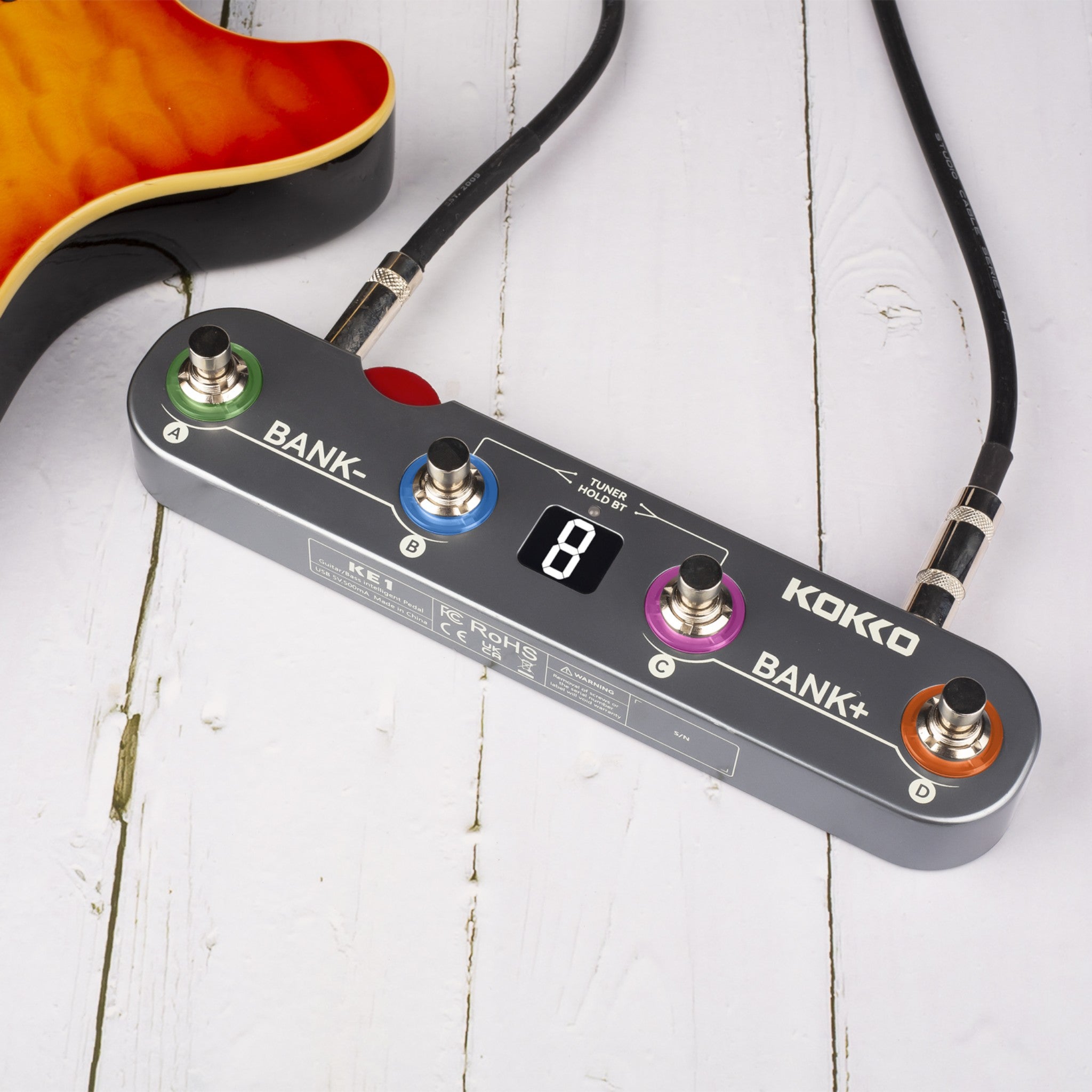 (PREORDER: MID OCT 2026) Kokko KE1 Multi-Functional Portable Guitar Effects Processor Pedal w/ Amp and IR Cab Simulations & USB Audio Interface