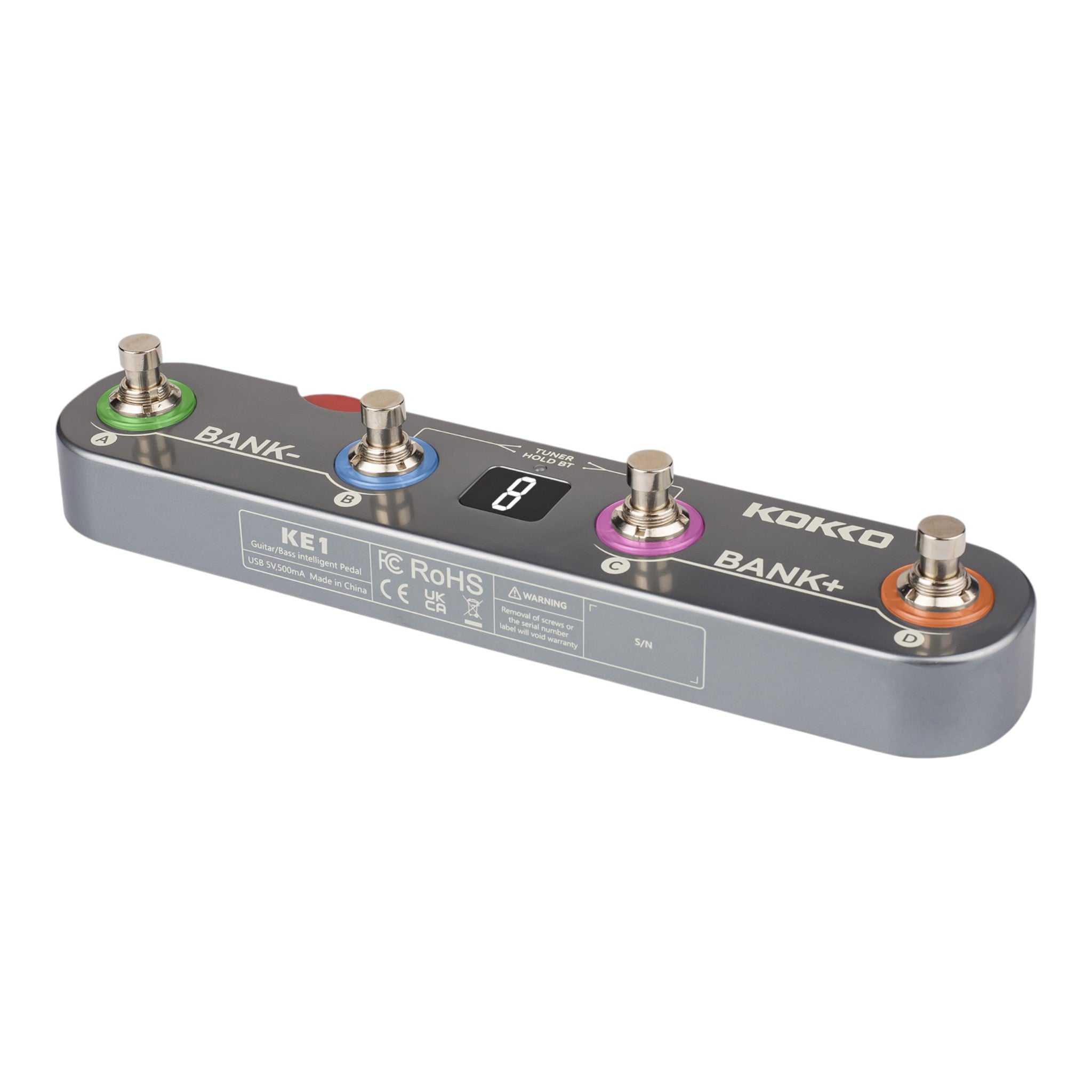 (PREORDER: MID OCT 2026) Kokko KE1 Multi-Functional Portable Guitar Effects Processor Pedal w/ Amp and IR Cab Simulations & USB Audio Interface
