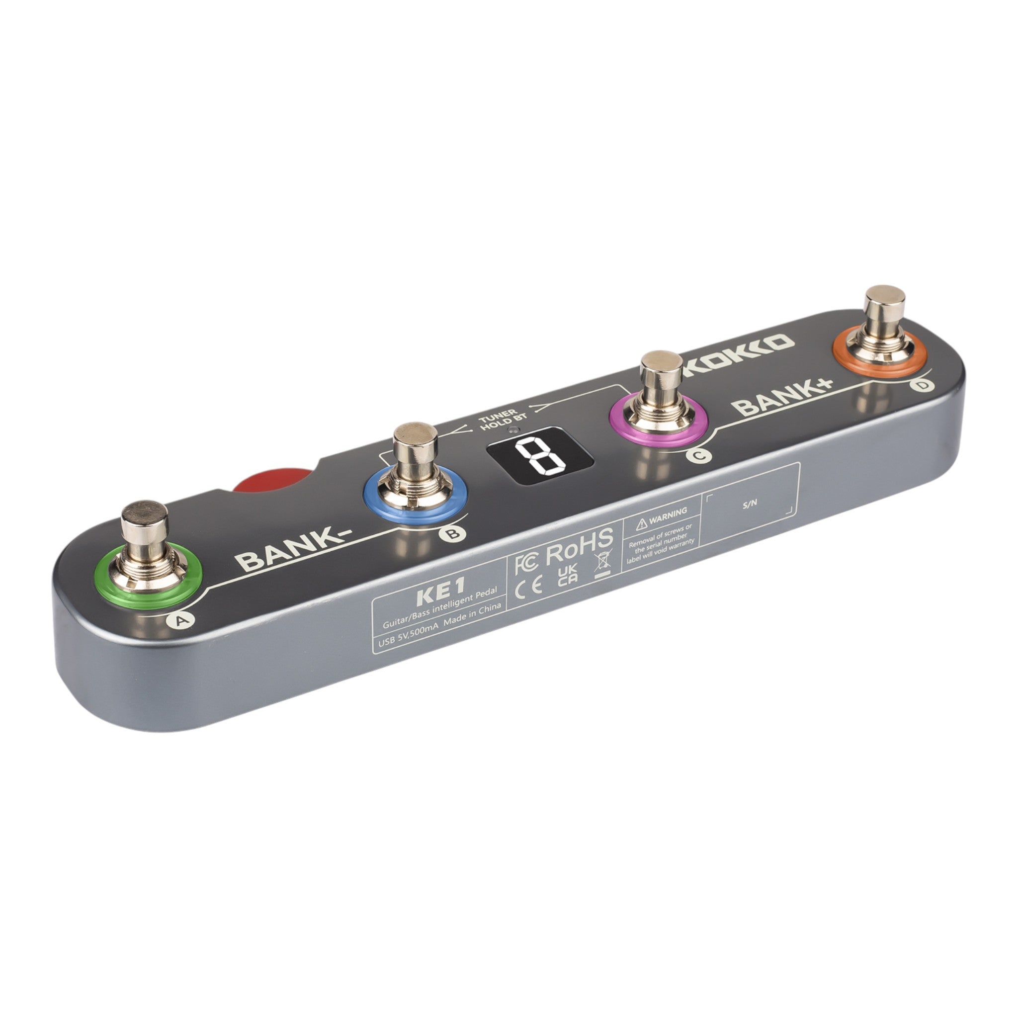 (PREORDER: MID OCT 2026) Kokko KE1 Multi-Functional Portable Guitar Effects Processor Pedal w/ Amp and IR Cab Simulations & USB Audio Interface