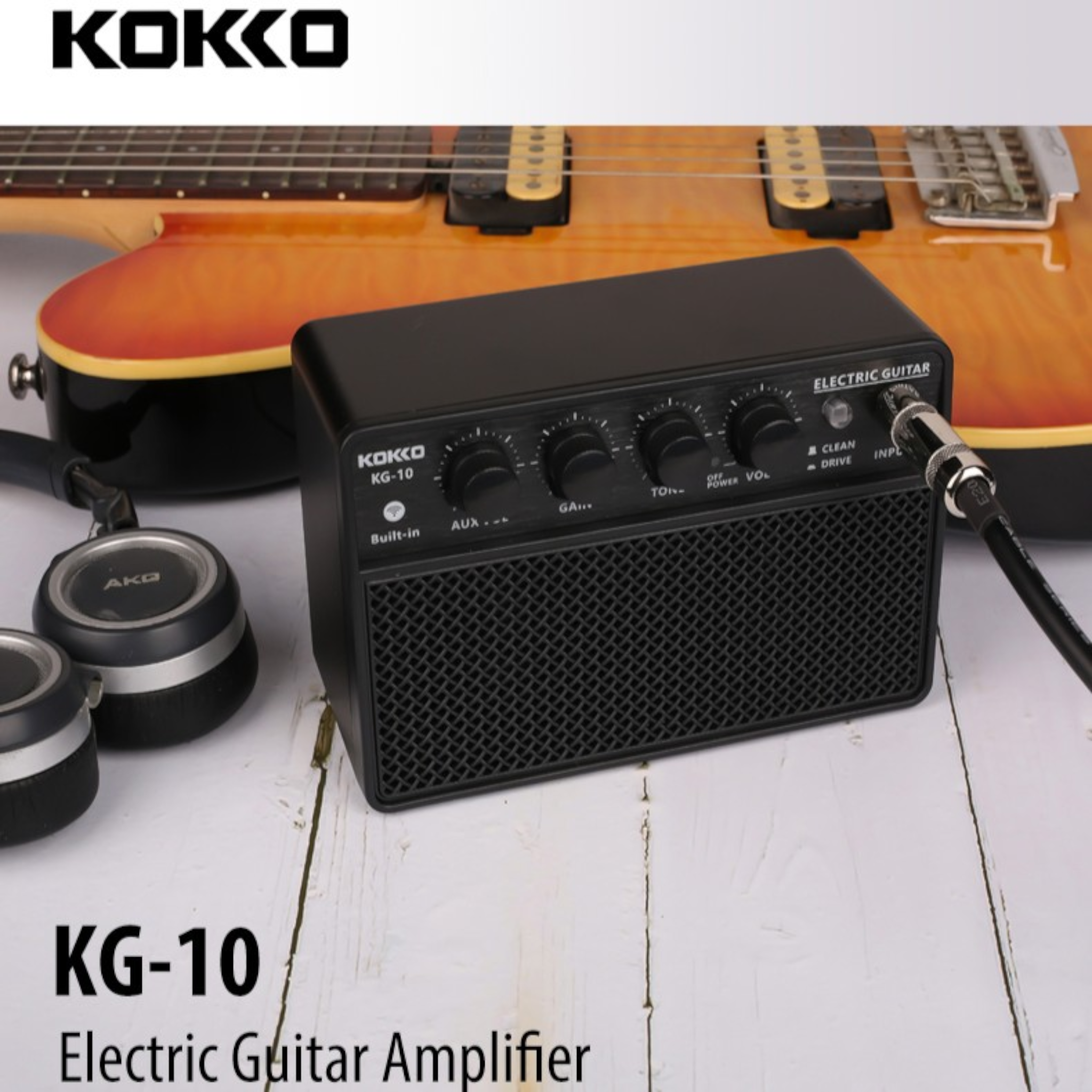 (PREORDER: MID OCT 2026) Kokko KG10 10W Mini Rechargable Electric Guitar Amplifier with Bluetooth