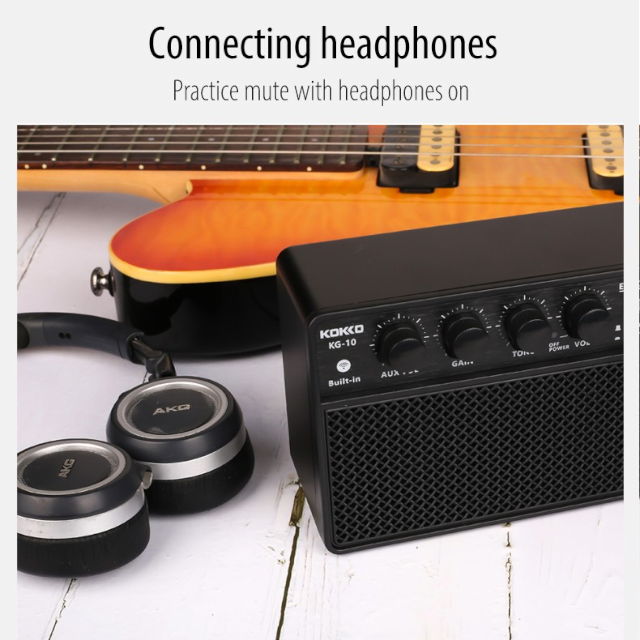 (PREORDER: MID OCT 2026) Kokko KG10 10W Mini Rechargable Electric Guitar Amplifier with Bluetooth