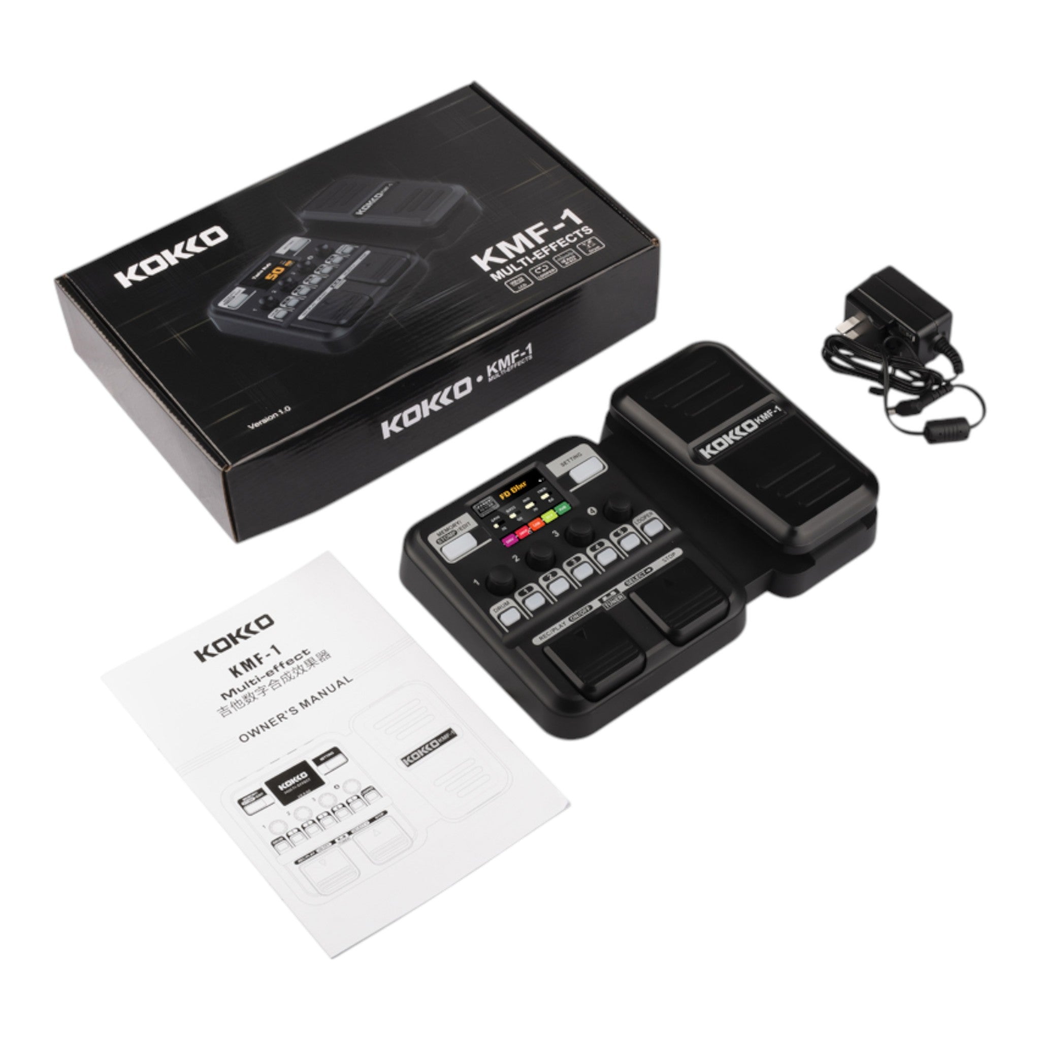 (PREORDER: MID OCT 2026) Kokko KMF1 Guitar Multi-Effects Pedal with Amp & Cabinet Modeling & Built-in Drum Machine