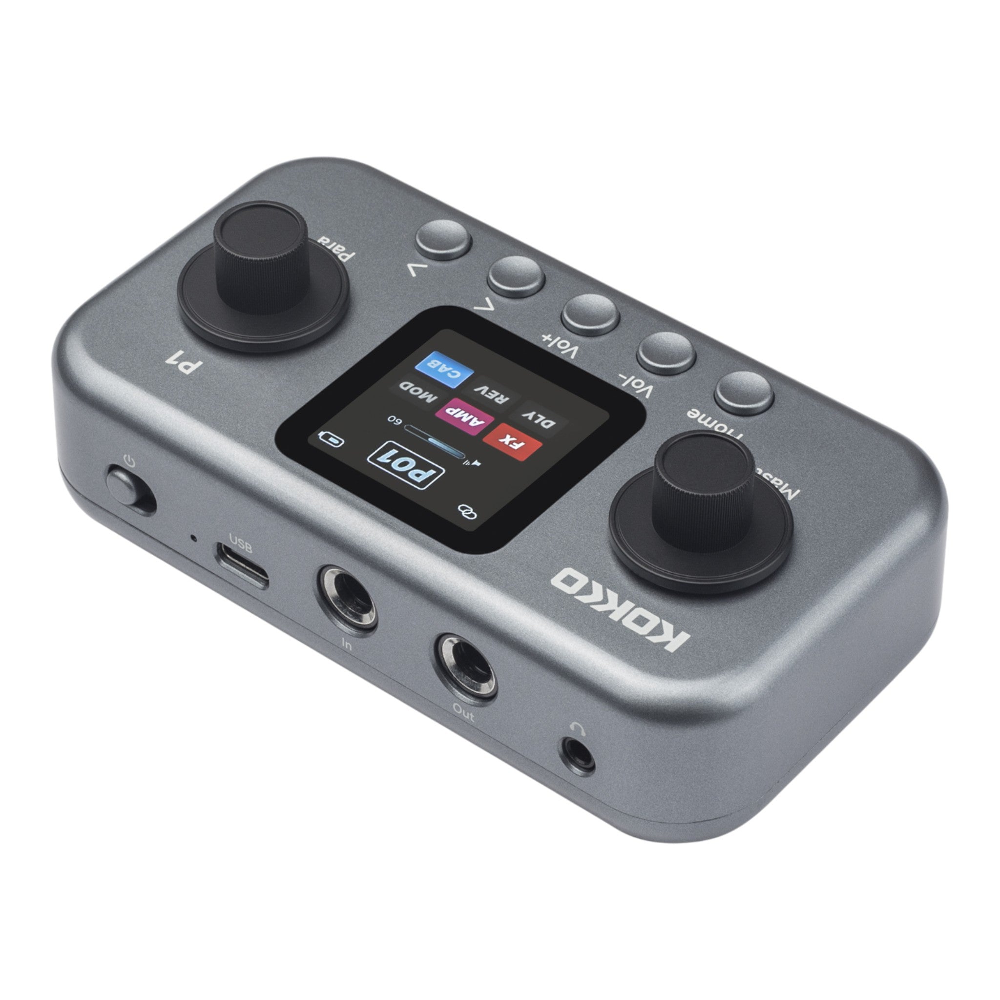 (PREORDER: MID OCT 2026) Kokko P1 Multi-Effects Guitar & Bass Processor w/ Amp + IR Cabinet Simulation & USB Audio Interface