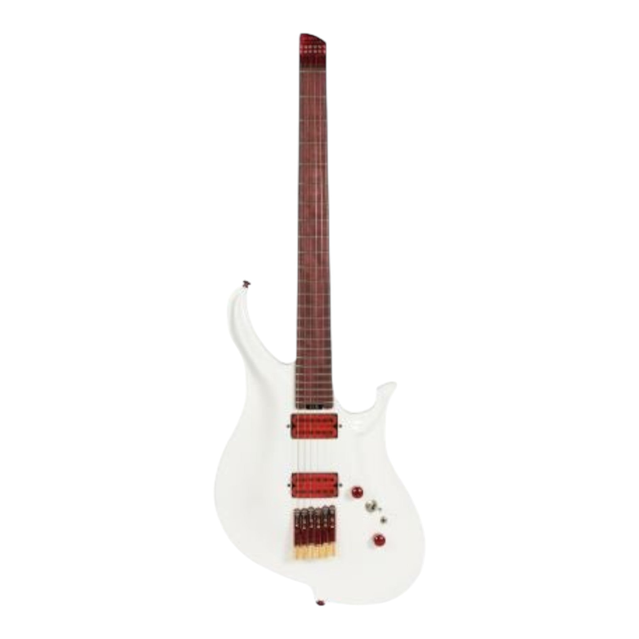 Koloss GTEMOFWH White Headless Aluminum Body Electric Guitar