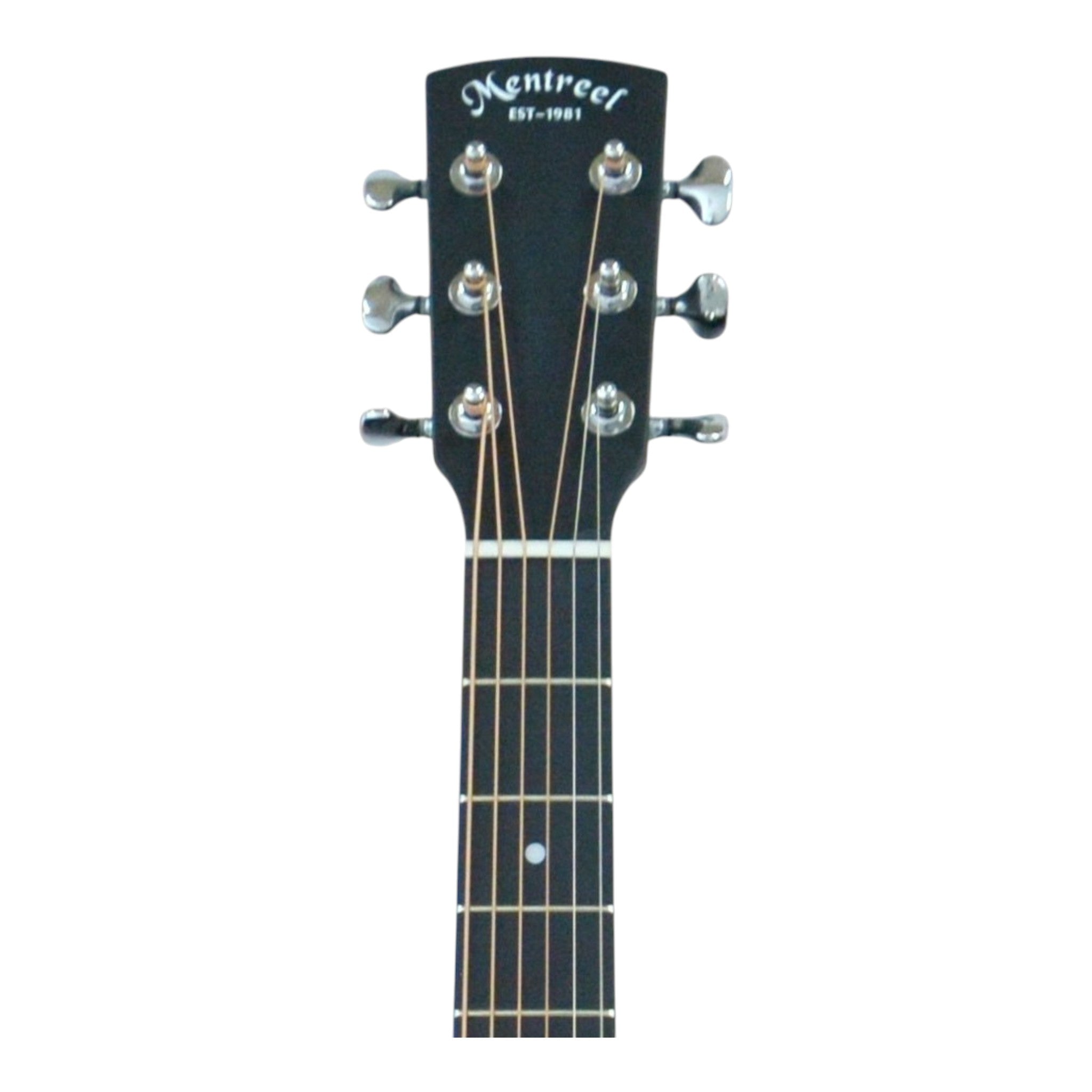 Mentreel HB6DCBK 41" Spruce Top Dreadnought Cutaway Acoustic Guitar - Black Matte