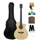 Mentreel HB6GAC 41" Spruce Top OM Cutaway Acoustic Guitar - Natural Matte