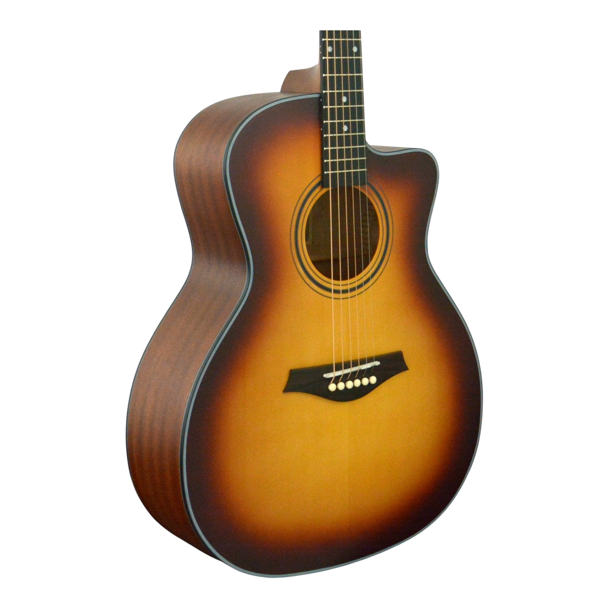 Mentreel HB6GACBS 41" Spruce Top OM Cutaway Acoustic Guitar - Sunburst Matte