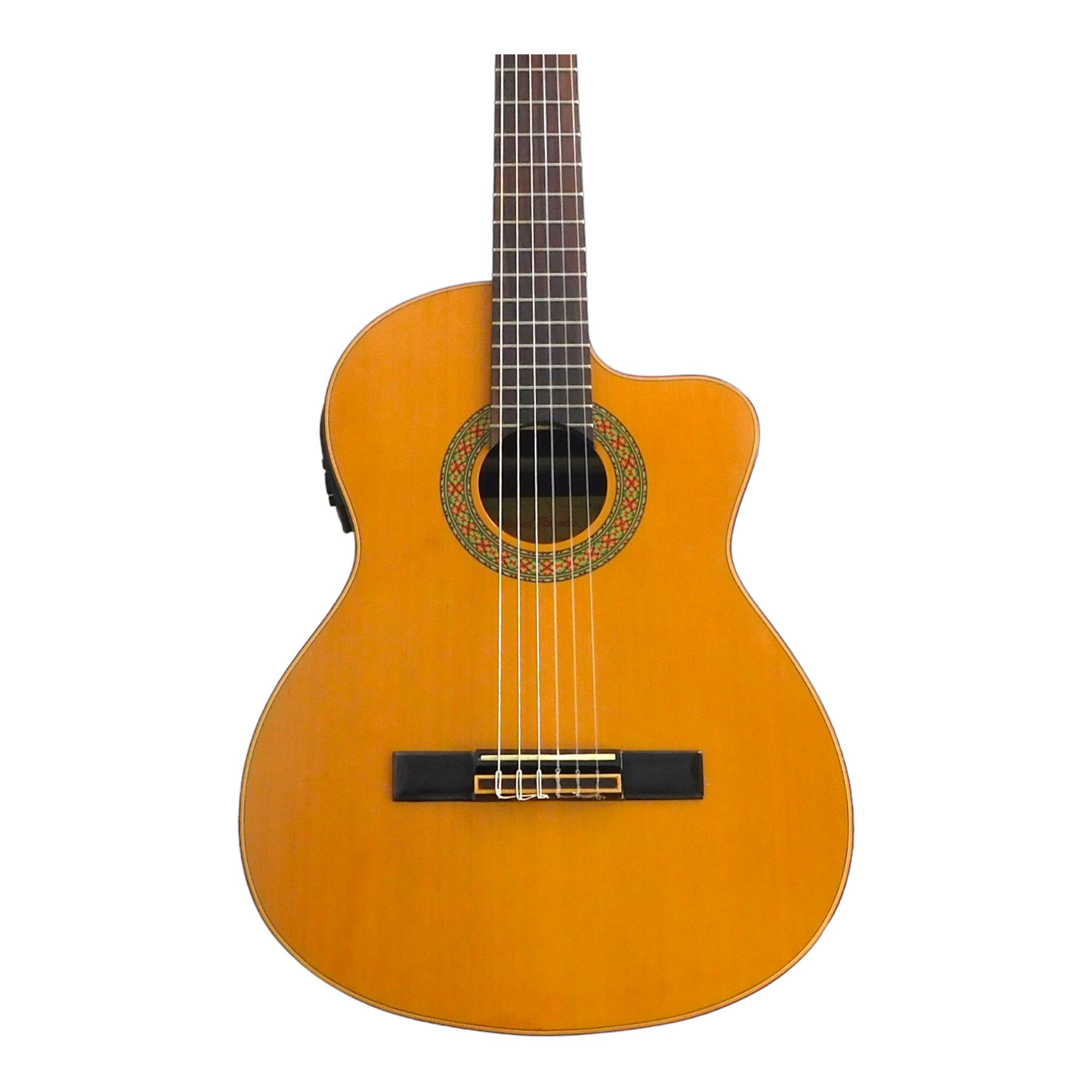 Miguel Rosales HS20CEQN Solid Cedar Cutaway Built-In Pickup/Tuner Classical Guitar - Natural