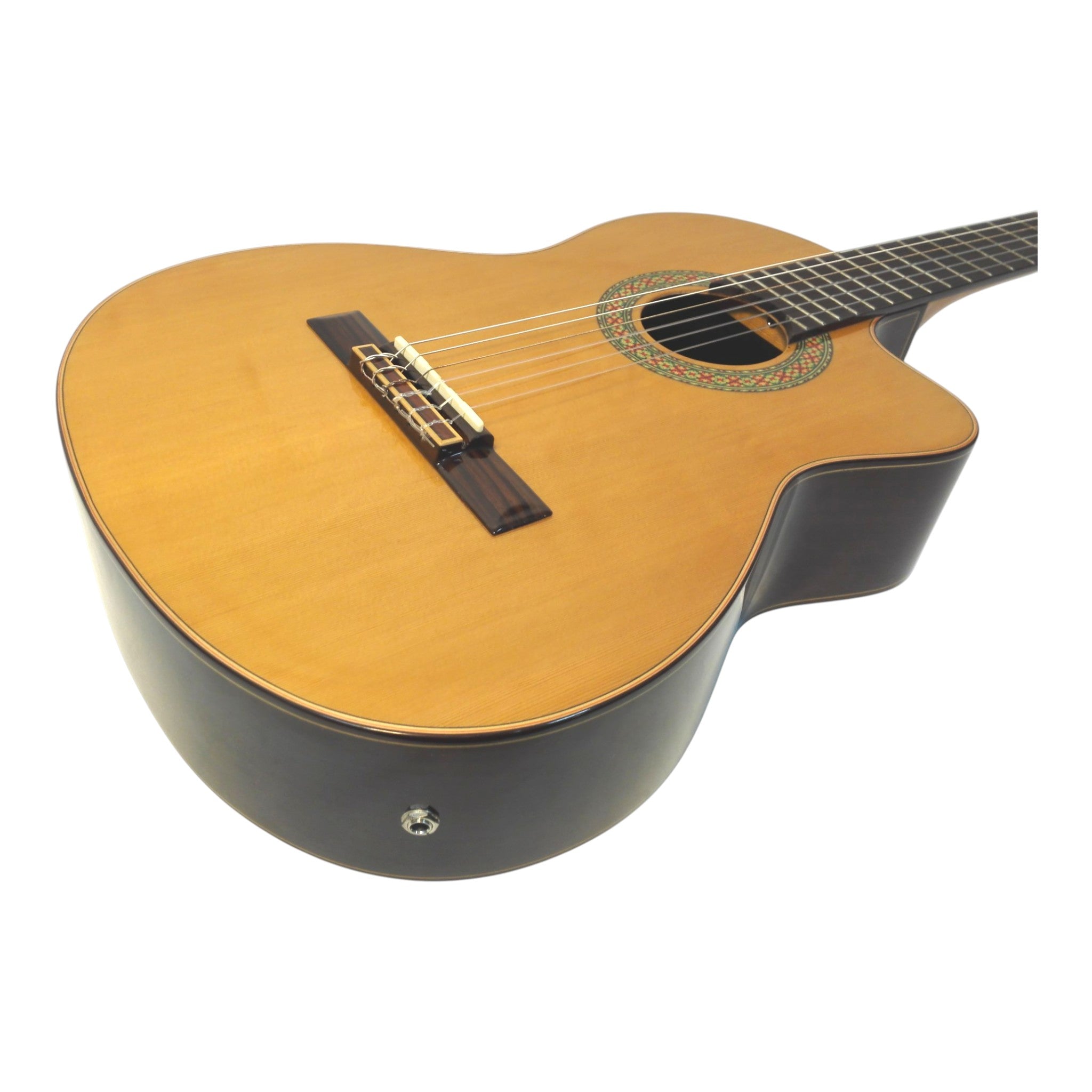 Miguel Rosales HS20CEQN Solid Cedar Cutaway Built-In Pickup/Tuner Classical Guitar - Natural