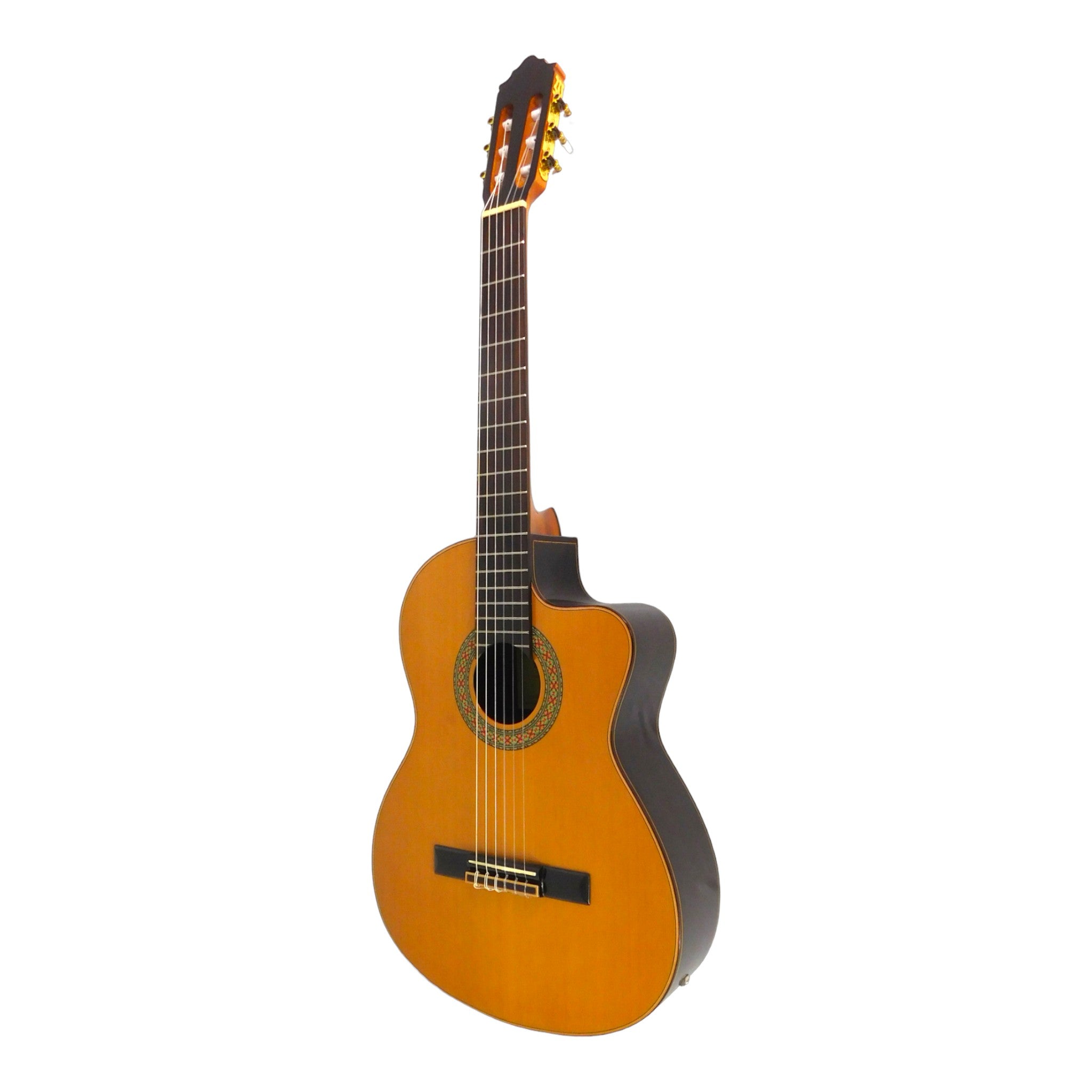 Miguel Rosales HS20CEQN Solid Cedar Cutaway Built-In Pickup/Tuner Classical Guitar - Natural