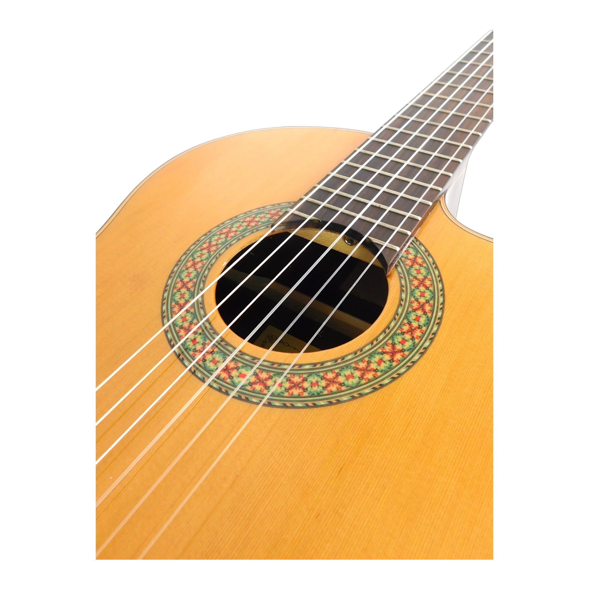 Miguel Rosales HS20CEQN Solid Cedar Cutaway Built-In Pickup/Tuner Classical Guitar - Natural