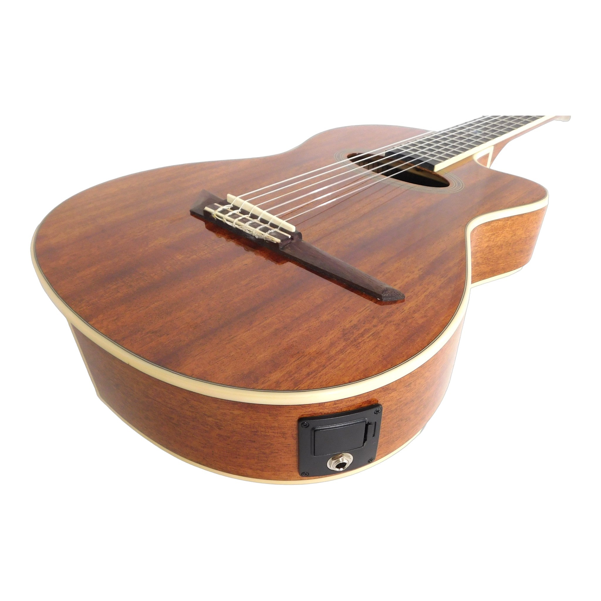 Miguel Rosales MR04CEQN Mahogany Oval Soundhole Built-In Pickup/Tuner Classical Guitar - Natural