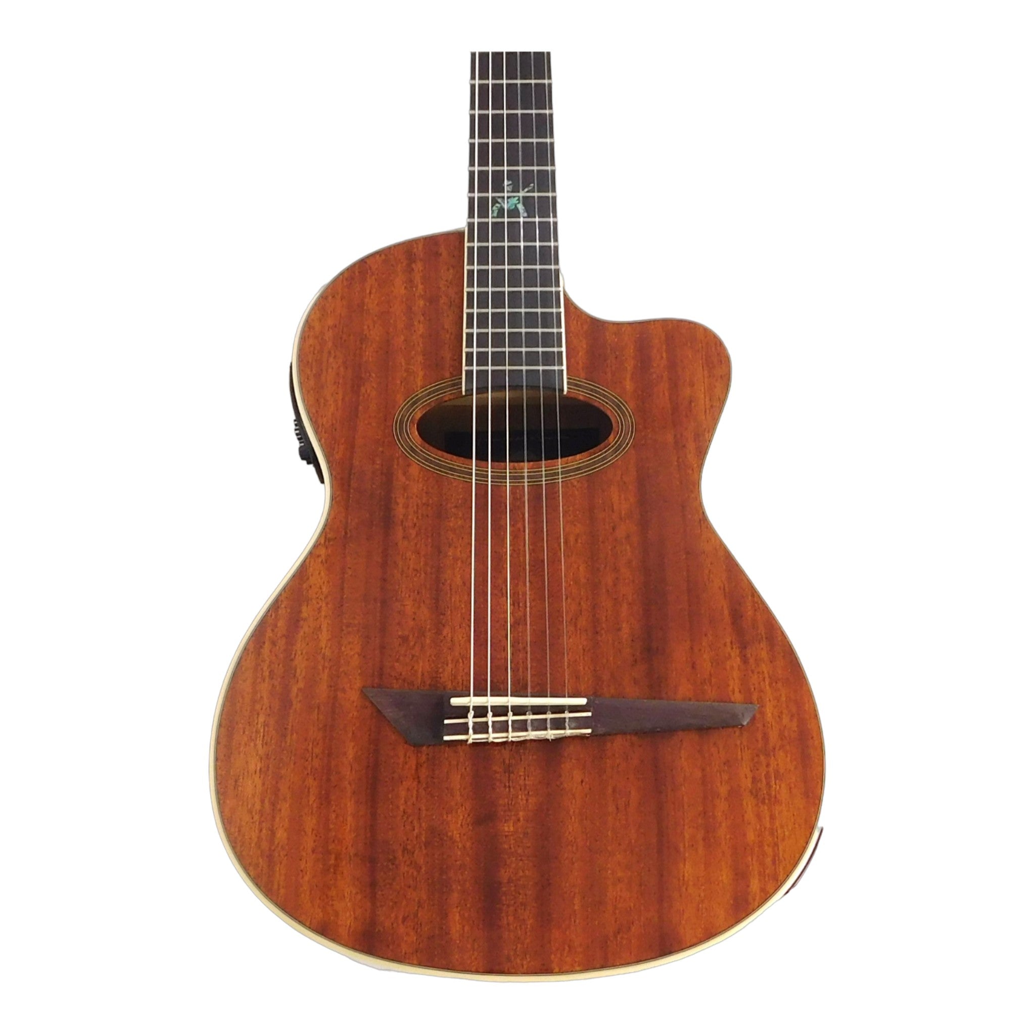 Miguel Rosales MR04CEQN Mahogany Oval Soundhole Built-In Pickup/Tuner Classical Guitar - Natural