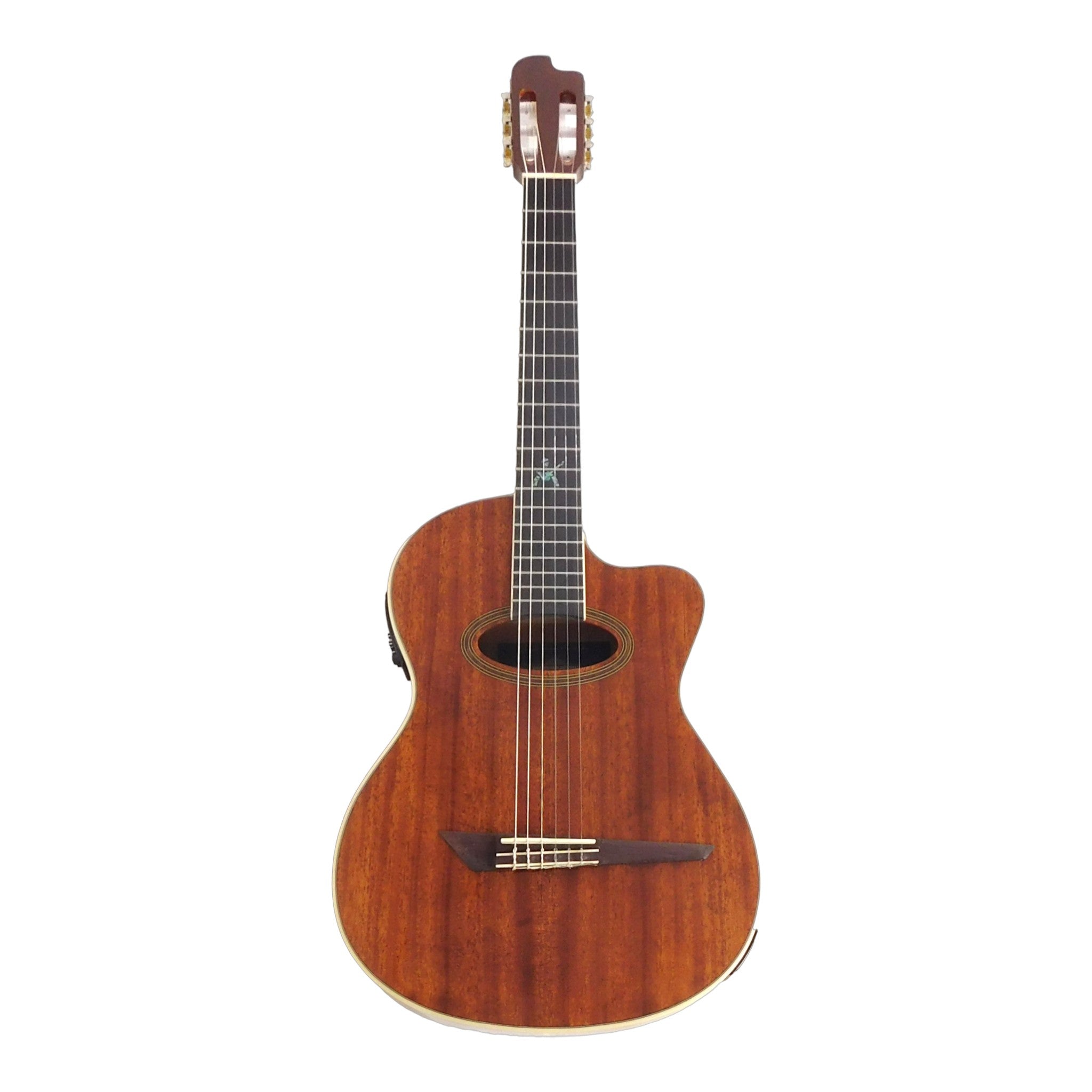 Miguel Rosales MR04CEQN Mahogany Oval Soundhole Built-In Pickup/Tuner Classical Guitar - Natural