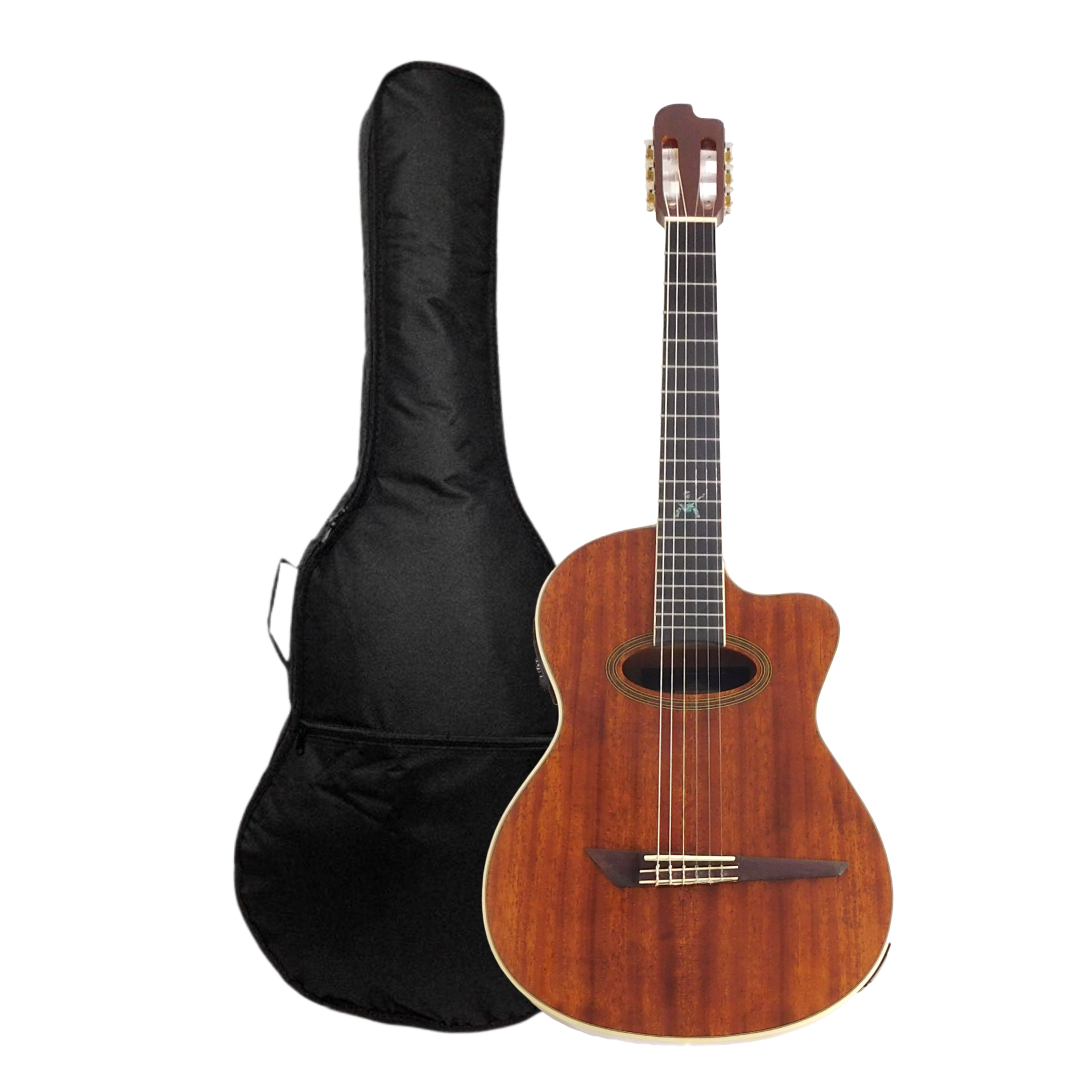 Miguel Rosales MR04CEQN Mahogany Oval Soundhole Built-In Pickup