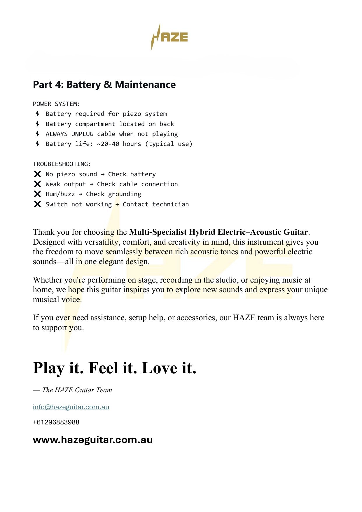 The Swiss Army Knife of Hybrid Electric-Acoustic Guitars w/ (Optional) Foam Case - MULTISPECIALIST2